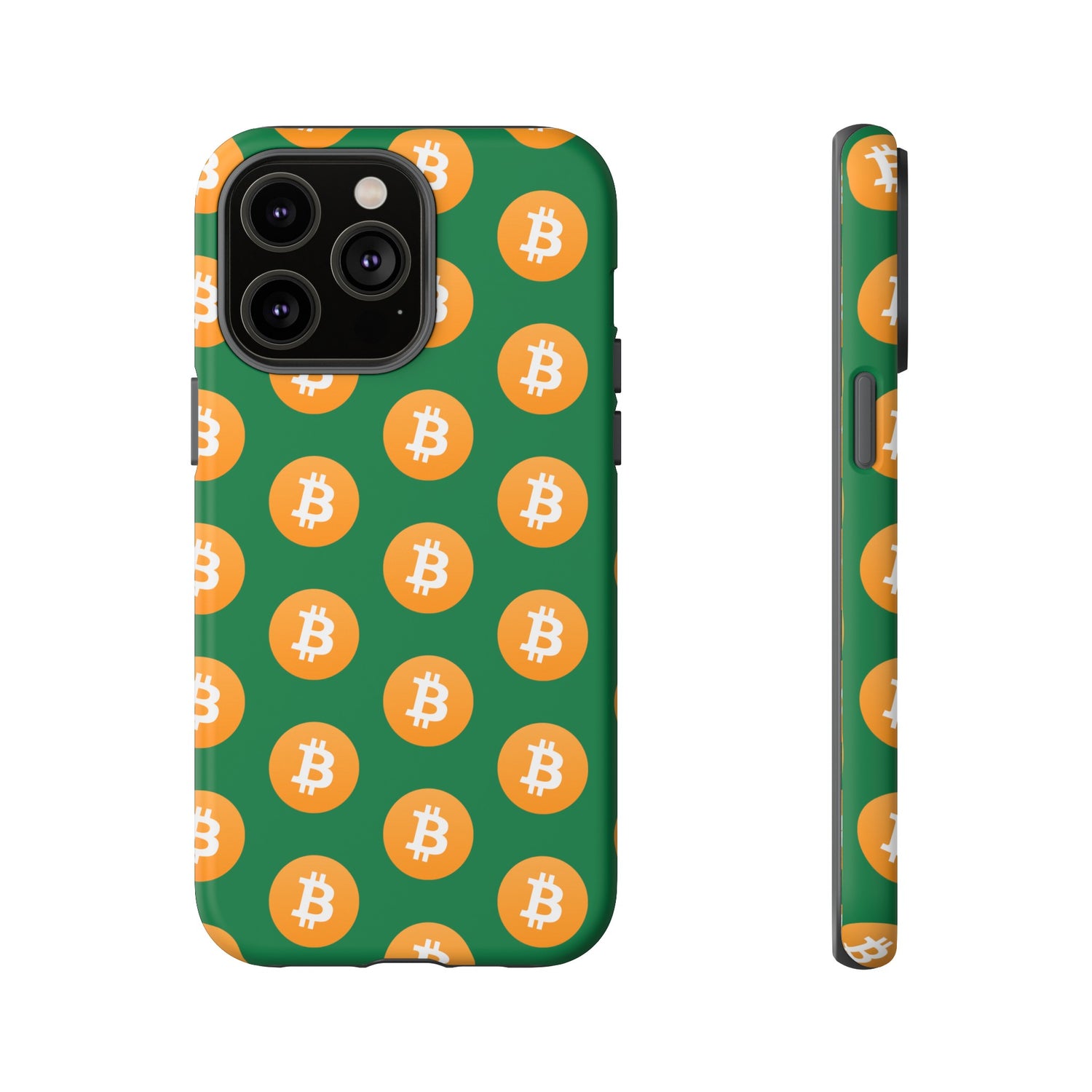 Phone Tough Case - Bitcoin Green Background