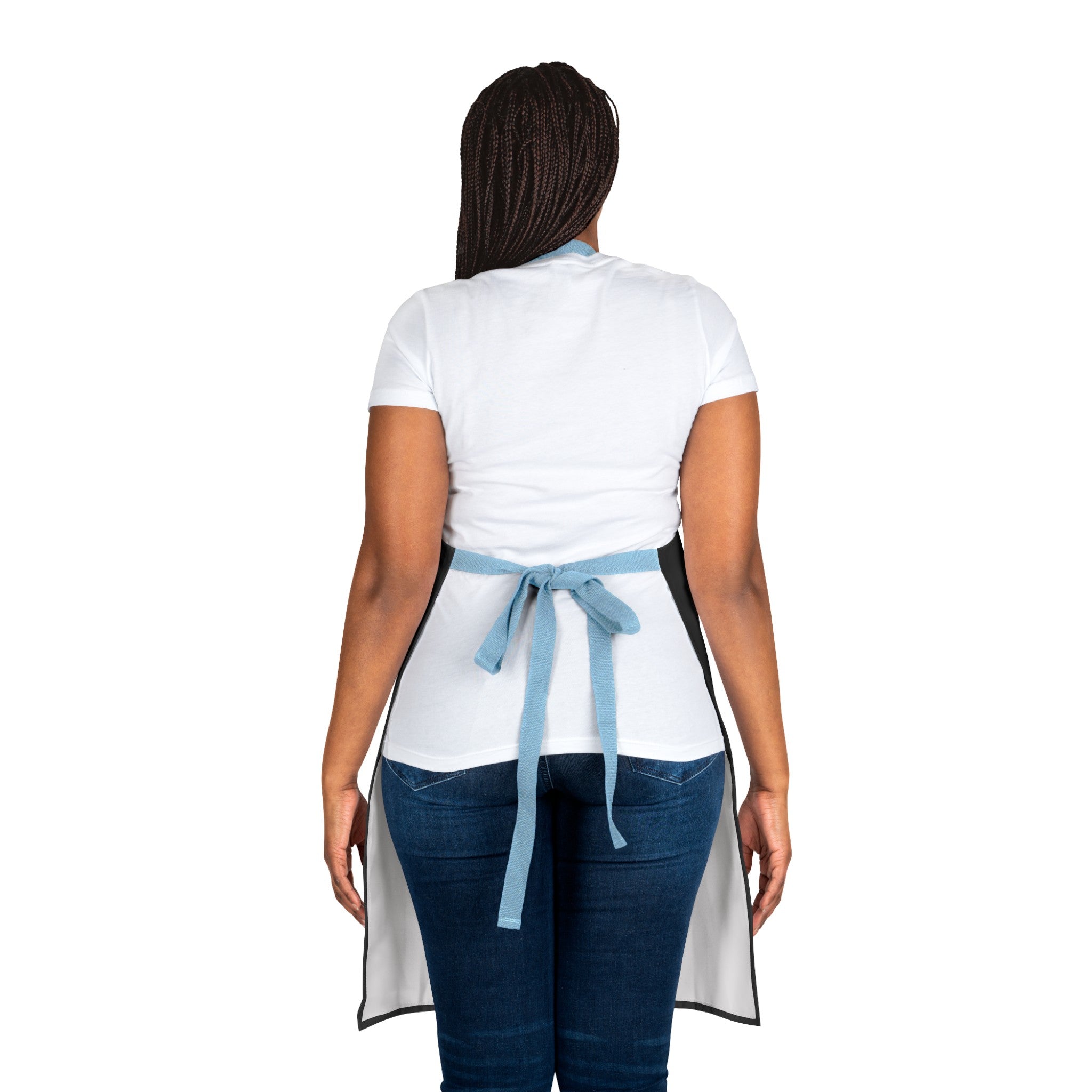 Bitcoin-themed black apron, great for cooking enthusiasts