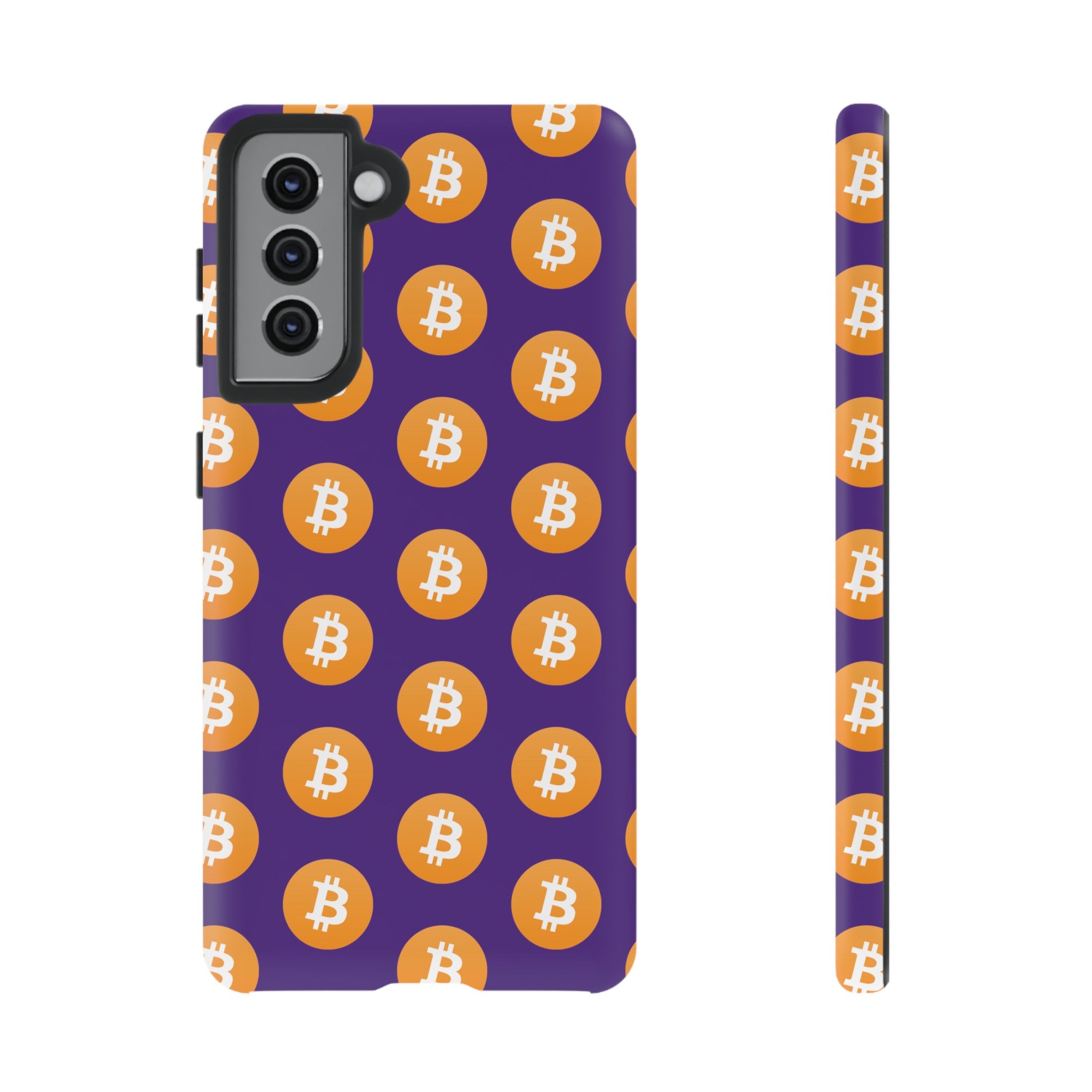 Phone Tough Cases - Bitcoin Purple Background
