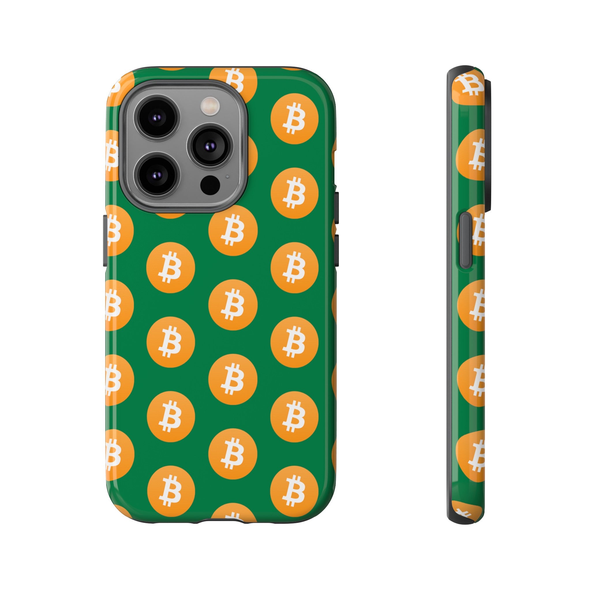 Phone Tough Case - Bitcoin Green Background