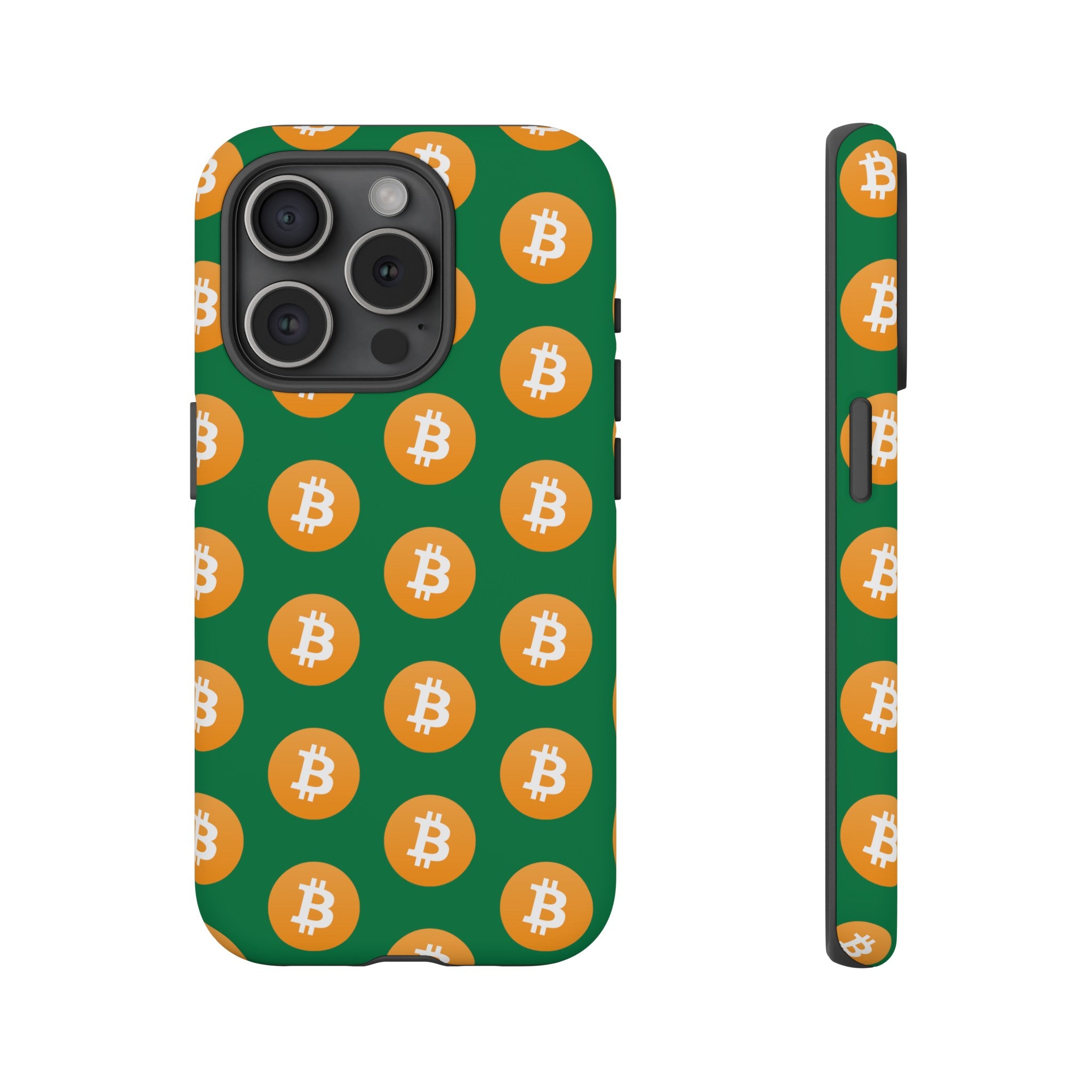 Phone Tough Case - Bitcoin Green Background