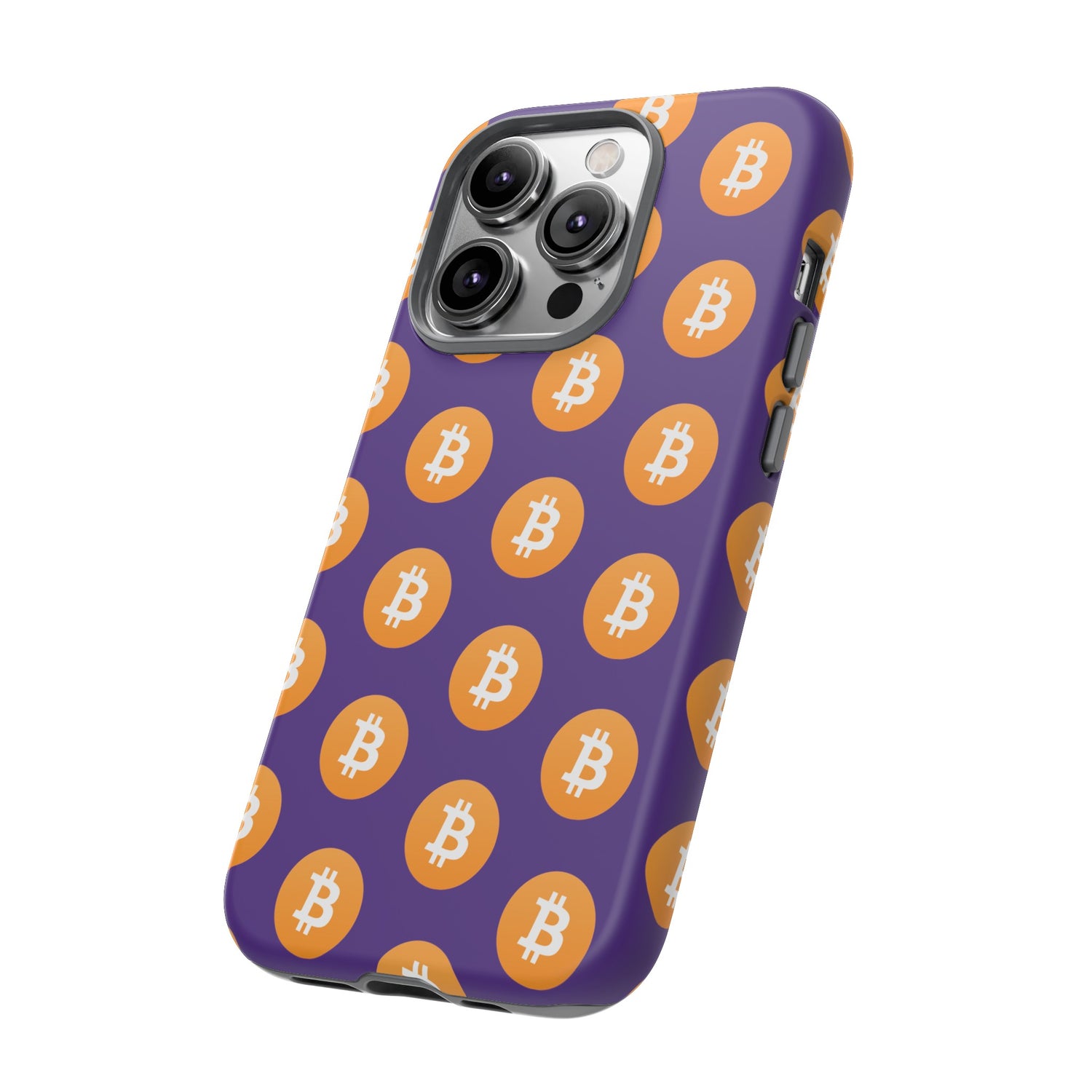 Phone Tough Cases - Bitcoin Purple Background