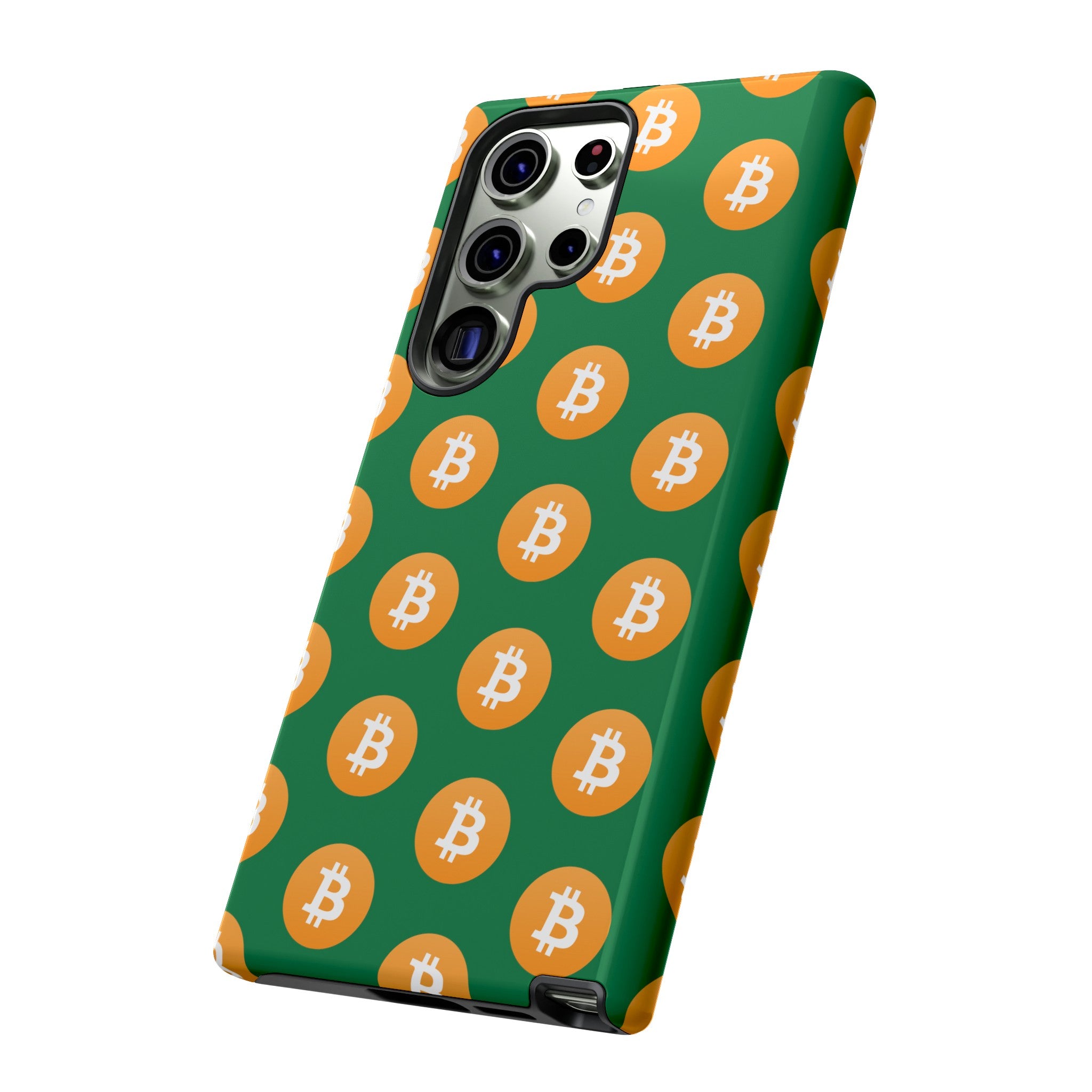 Phone Tough Case - Bitcoin Green Background