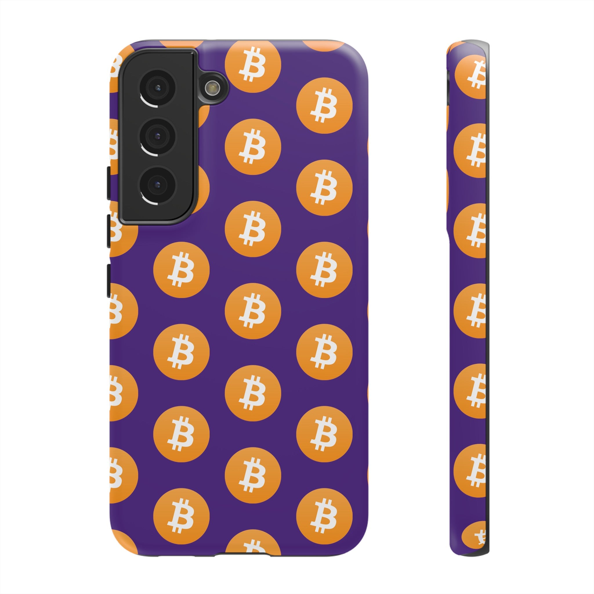 Phone Tough Cases - Bitcoin Purple Background
