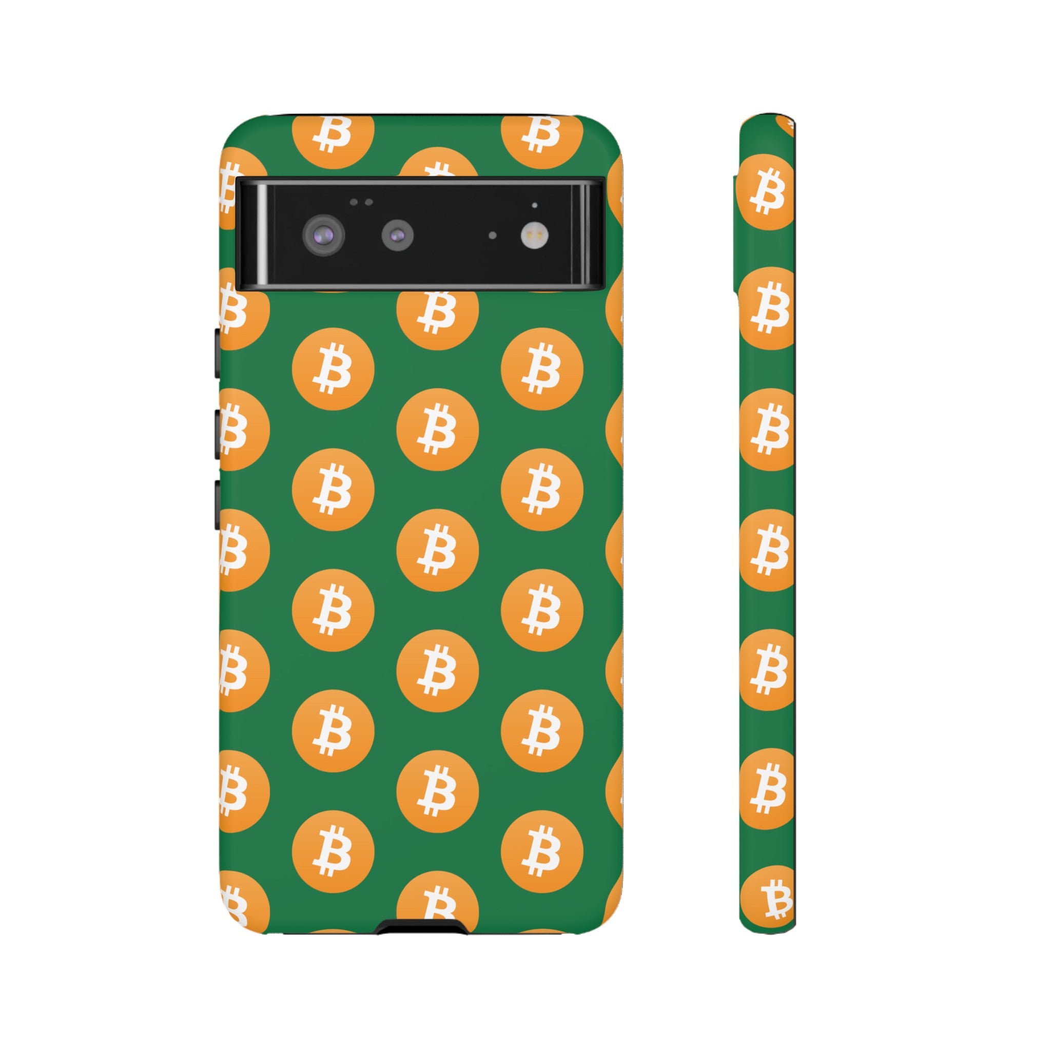 Phone Tough Case - Bitcoin Green Background