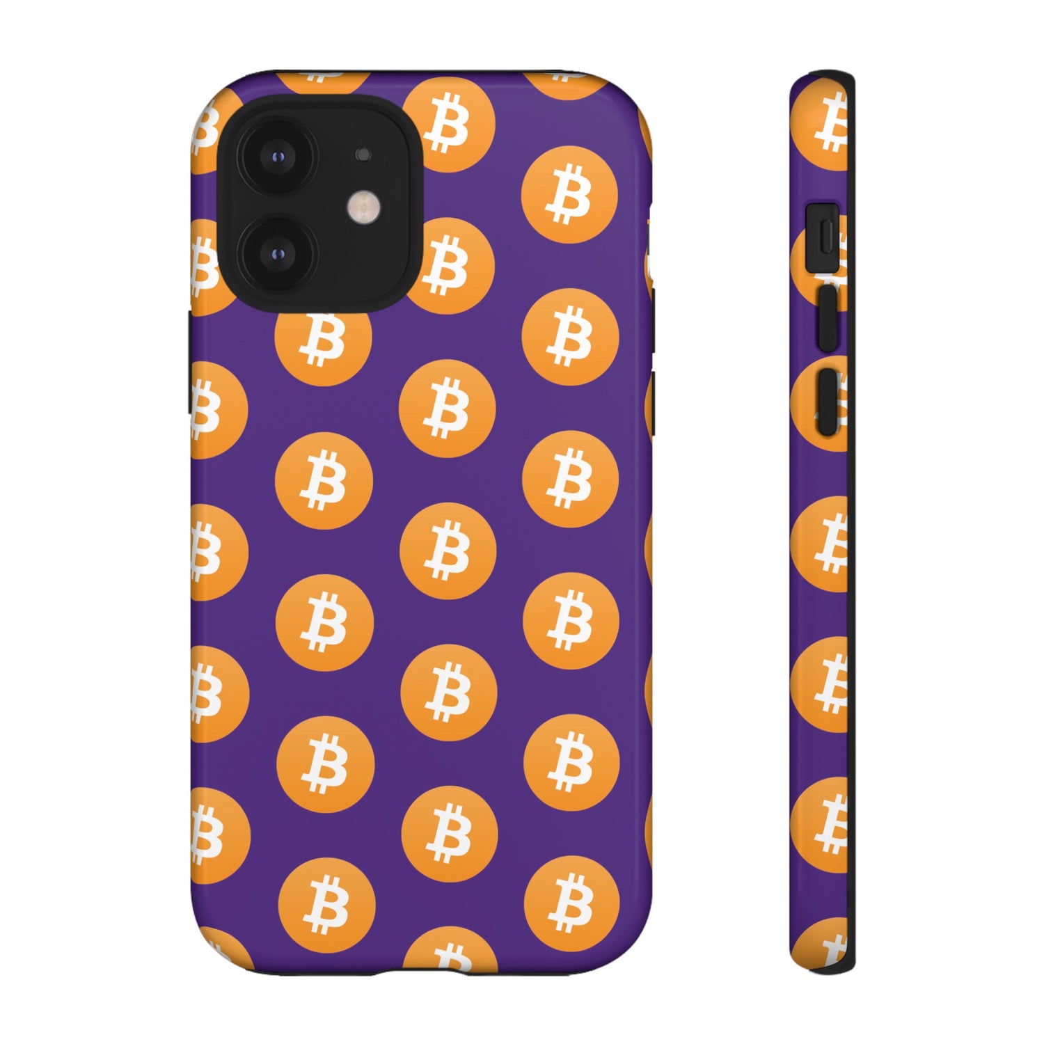 Phone Tough Cases - Bitcoin Purple Background
