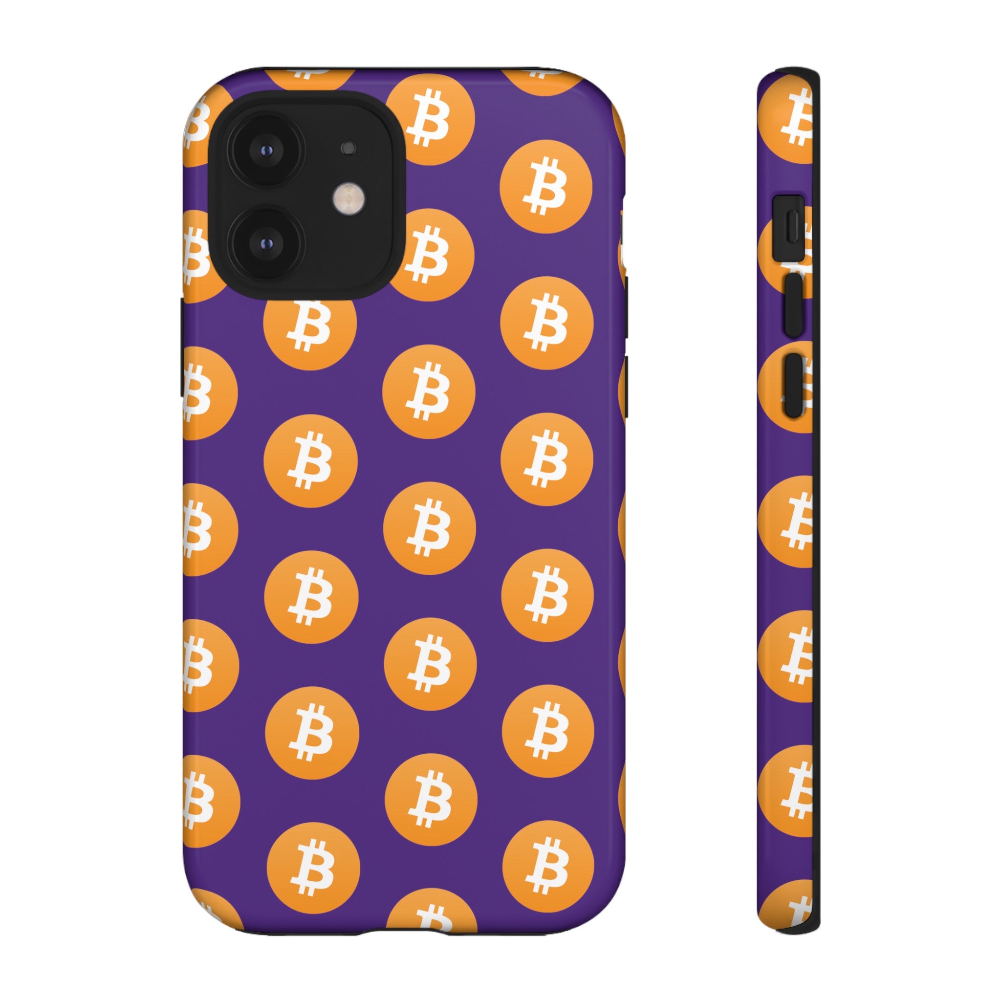 Phone Tough Cases - Bitcoin Purple Background