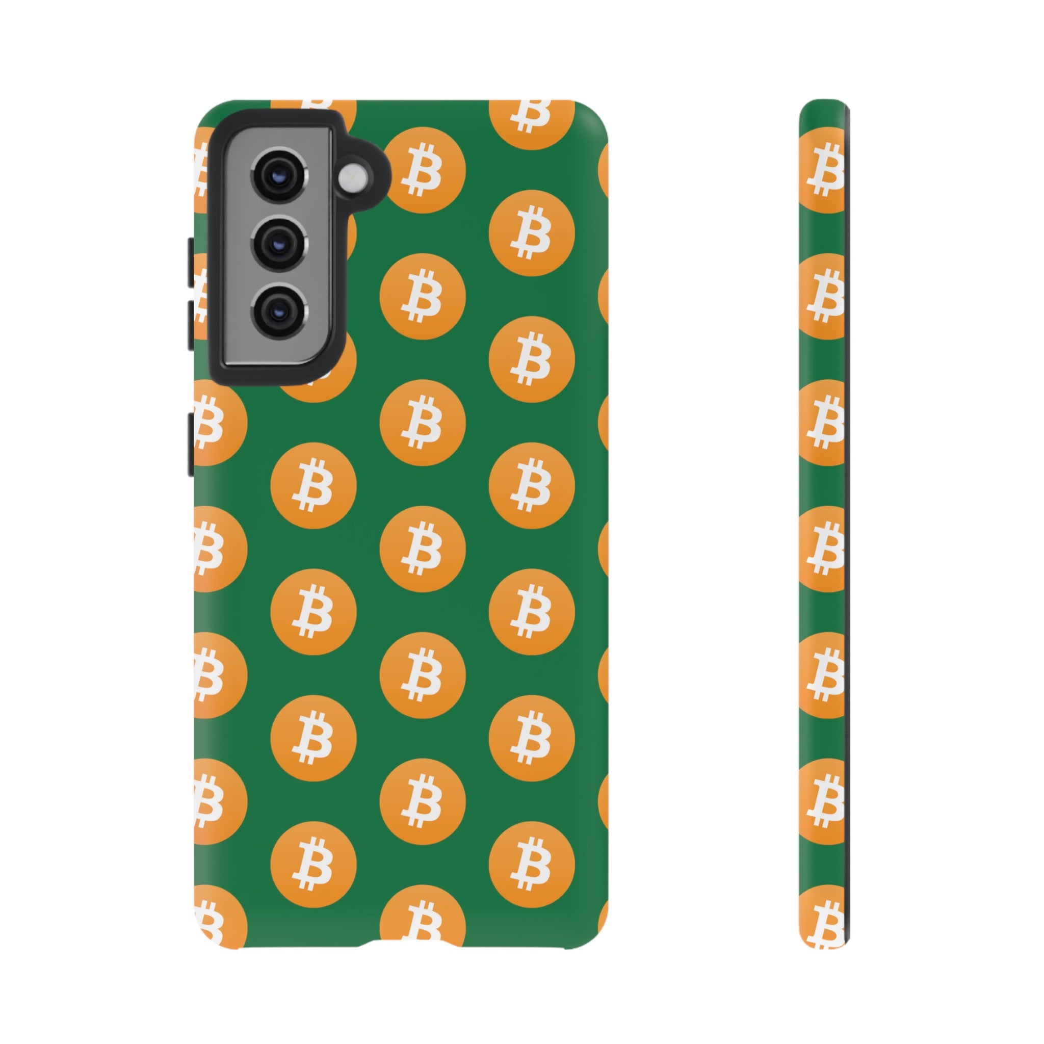 Phone Tough Case - Bitcoin Green Background