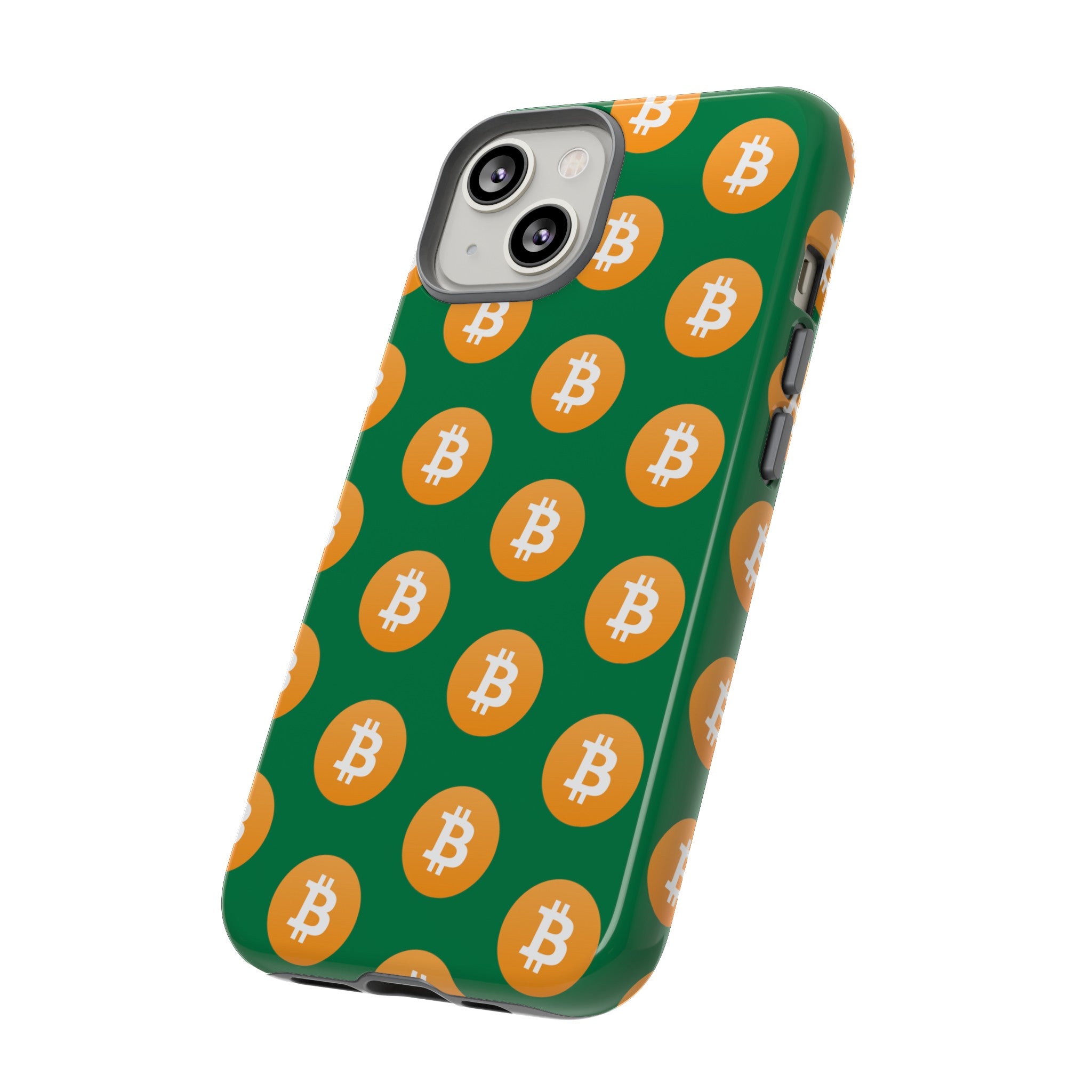 Phone Tough Case - Bitcoin Green Background