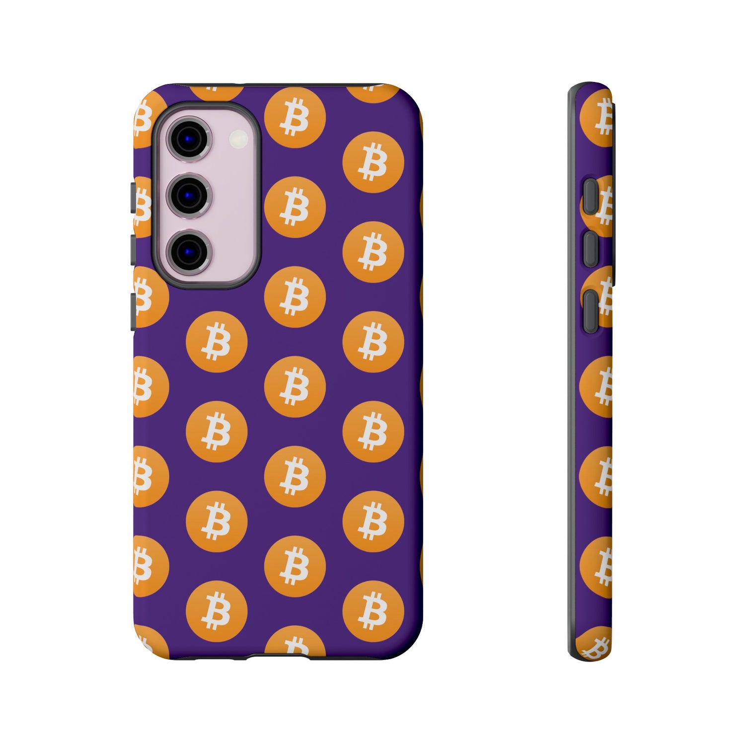 Phone Tough Cases - Bitcoin Purple Background