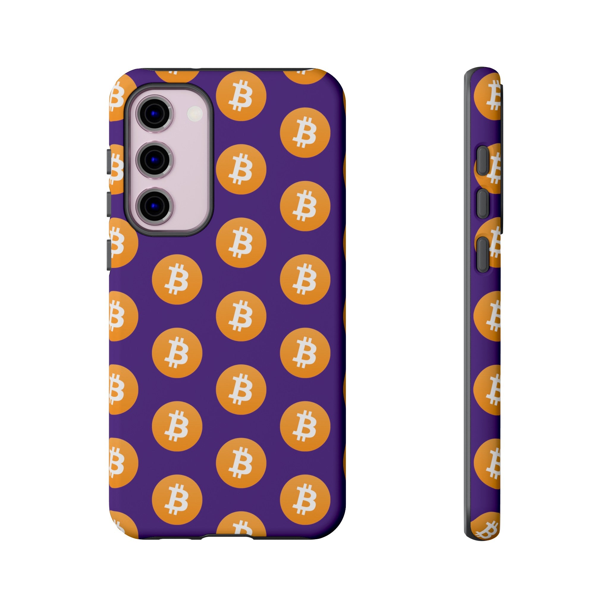 Phone Tough Cases - Bitcoin Purple Background