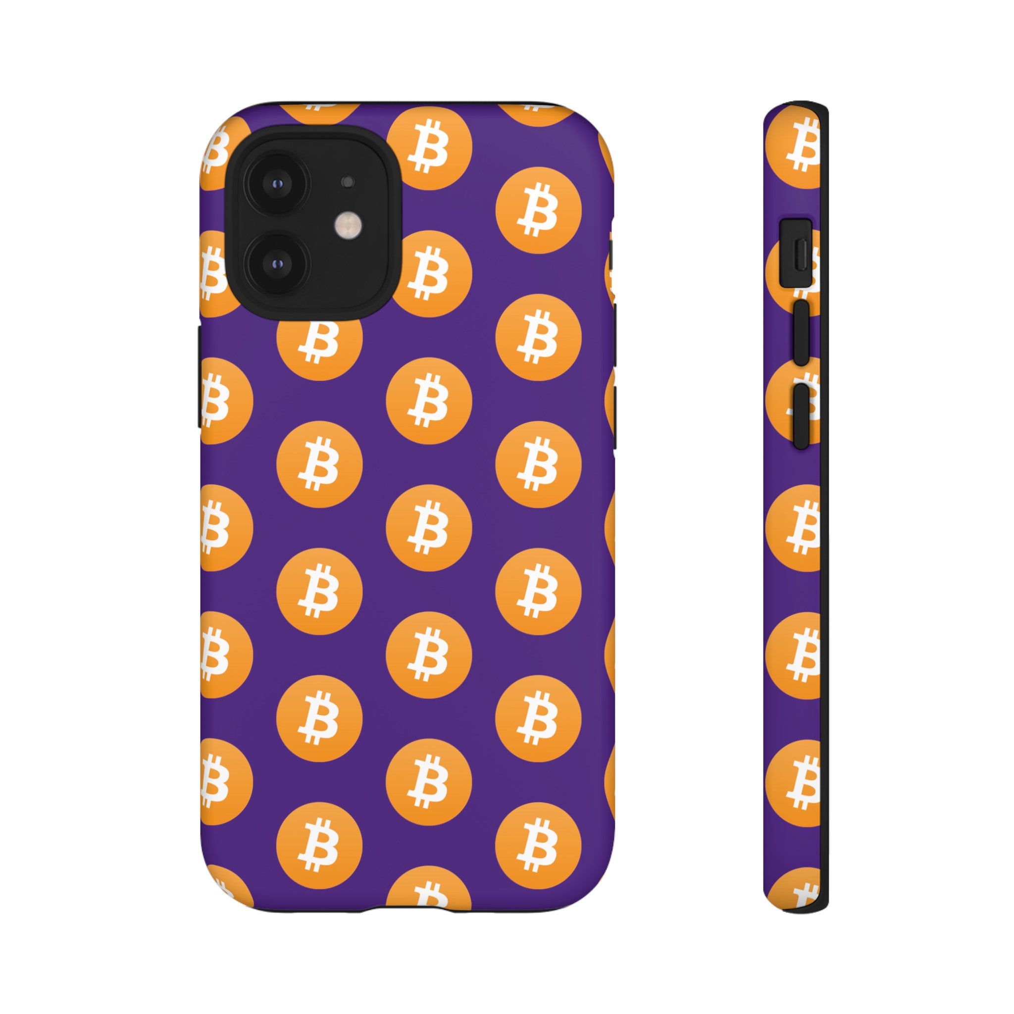 Phone Tough Cases - Bitcoin Purple Background