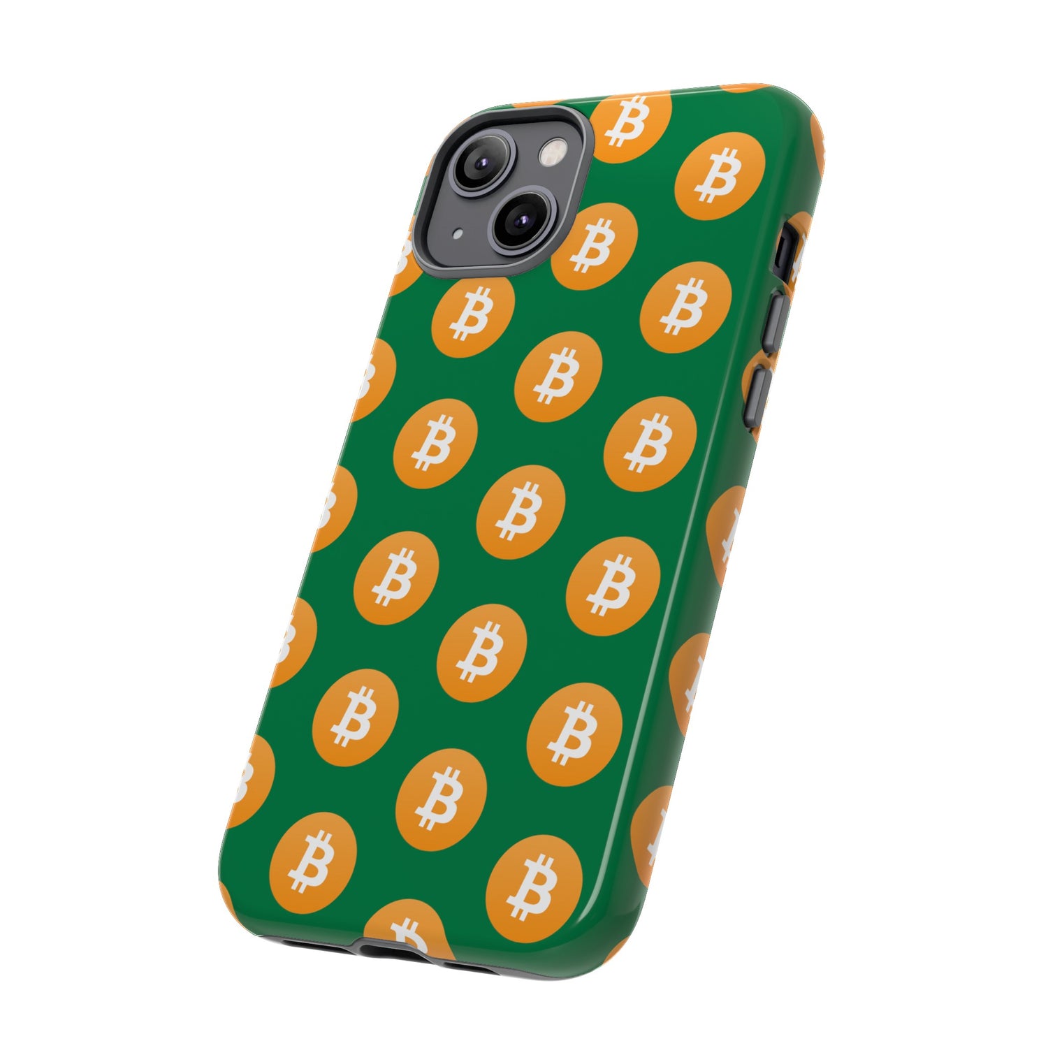 Phone Tough Case - Bitcoin Green Background