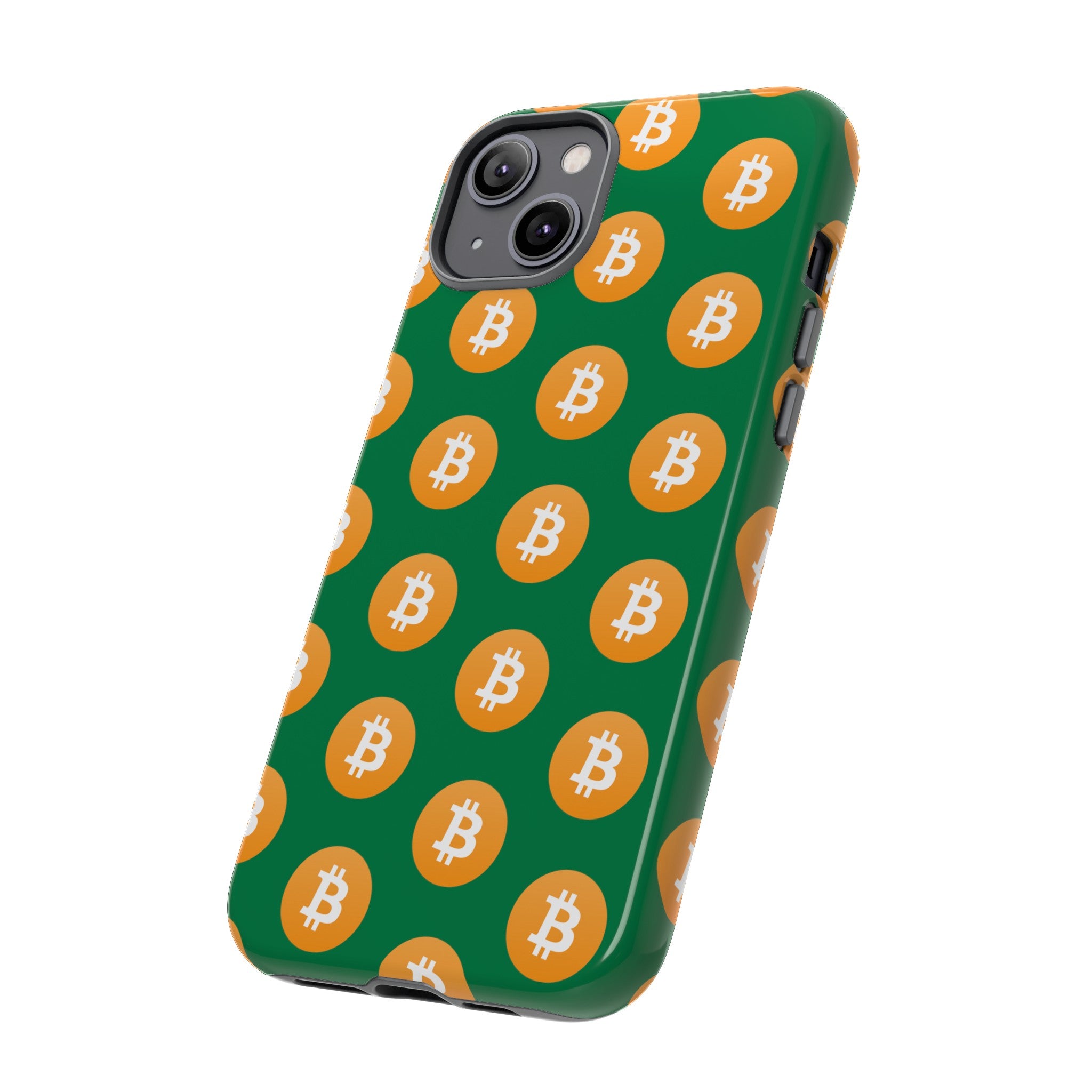 Phone Tough Case - Bitcoin Green Background