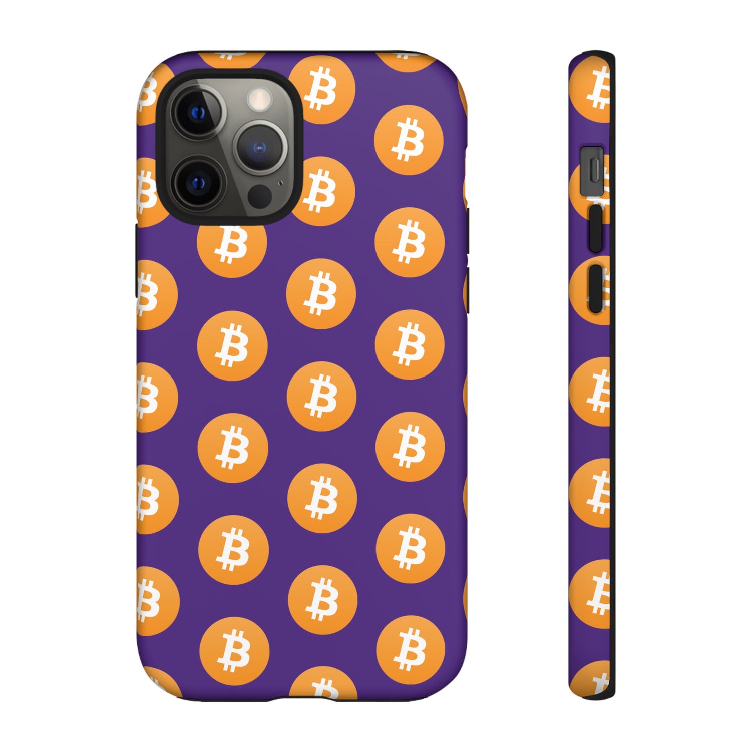 Phone Tough Cases - Bitcoin Purple Background