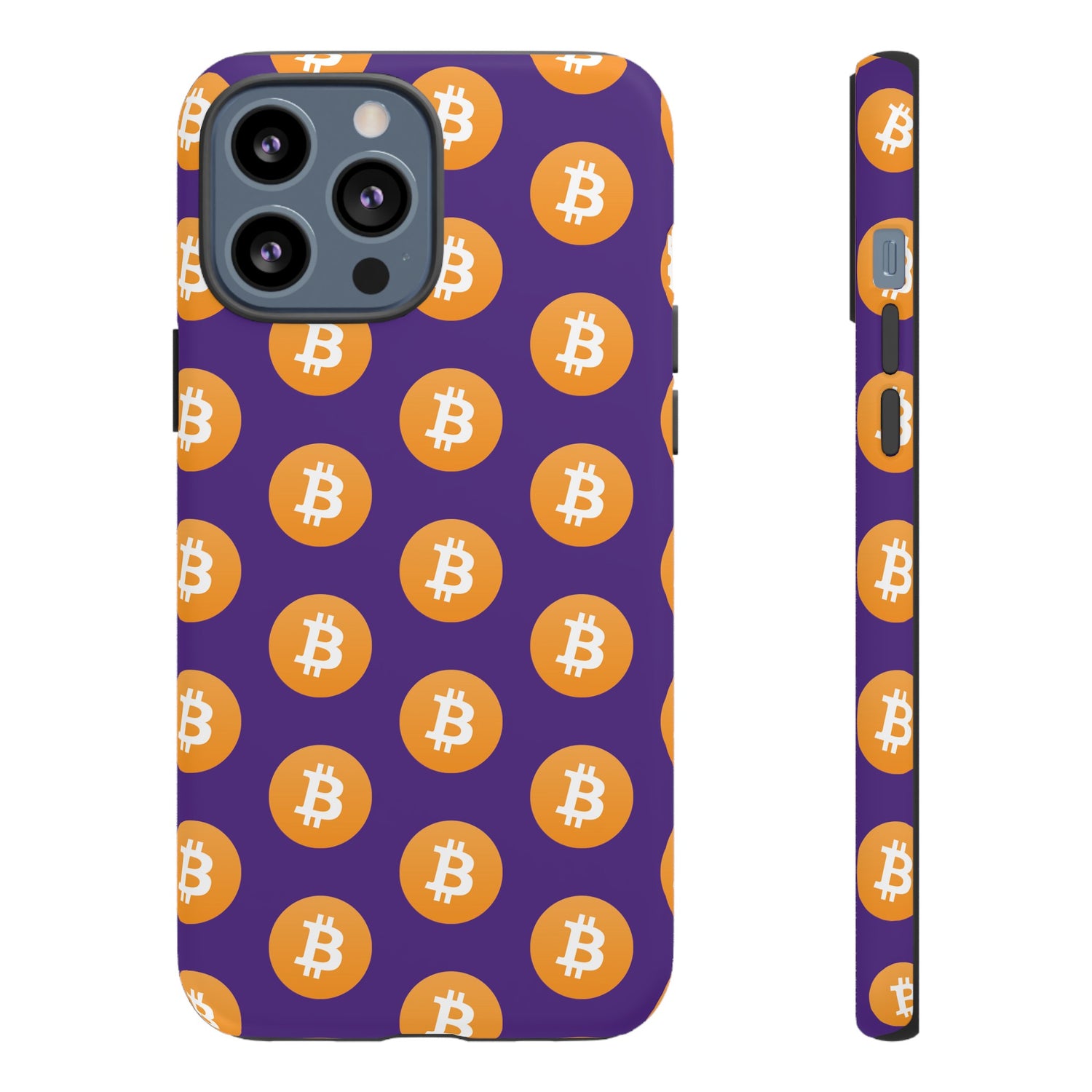 Phone Tough Cases - Bitcoin Purple Background