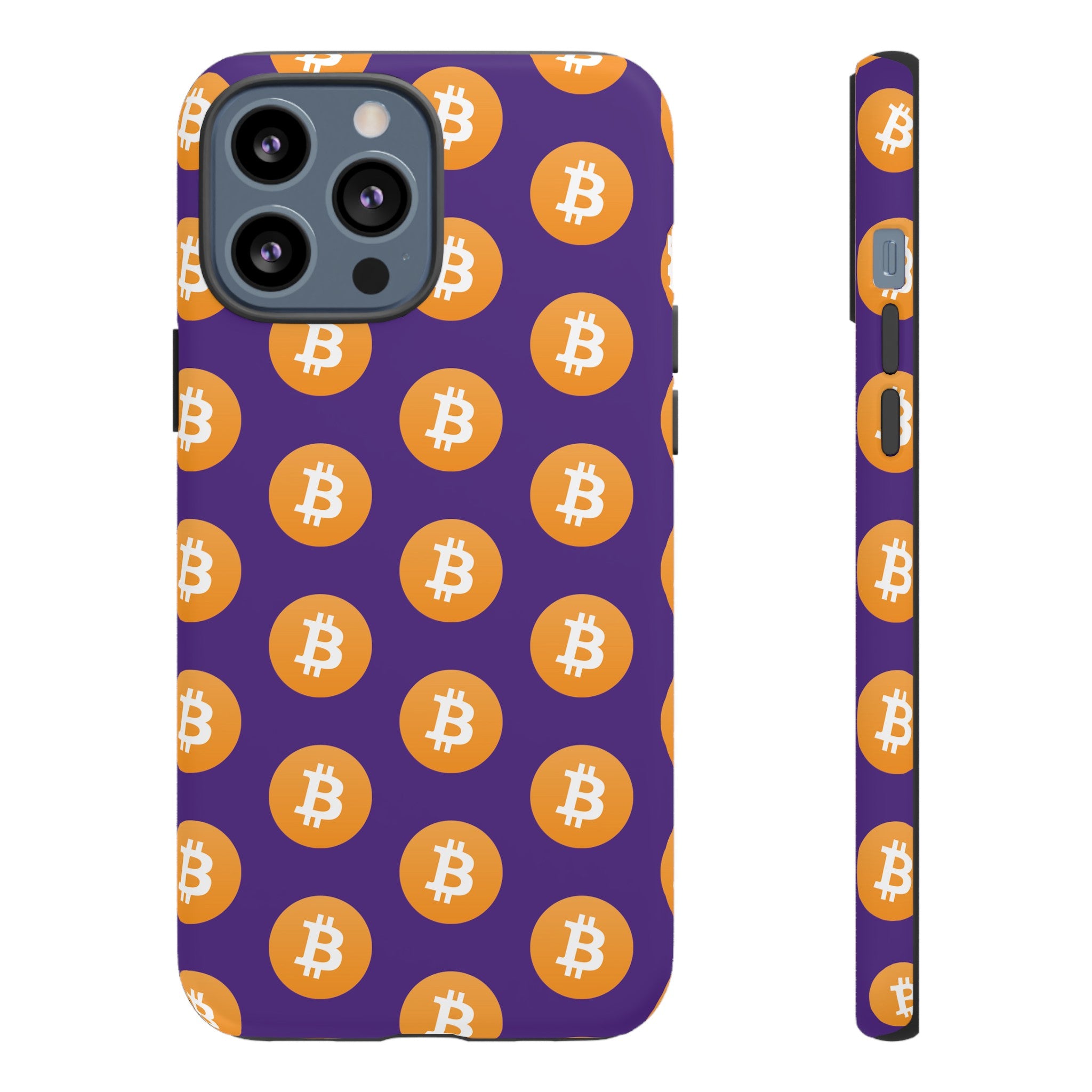 Phone Tough Cases - Bitcoin Purple Background