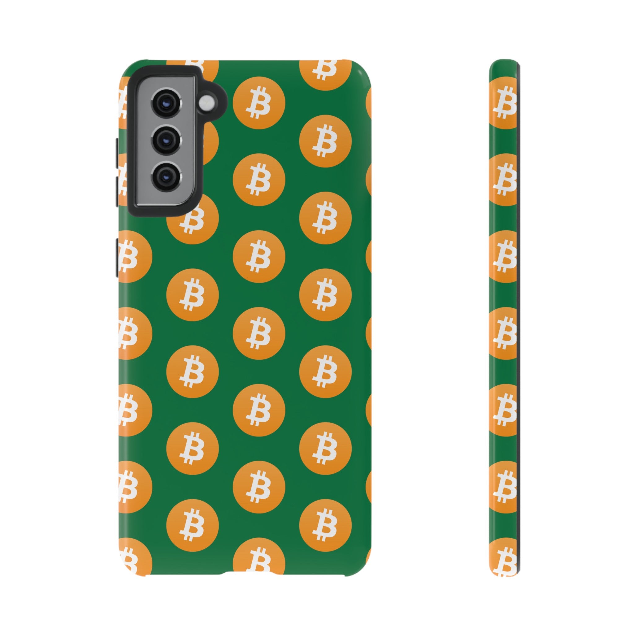 Phone Tough Case - Bitcoin Green Background