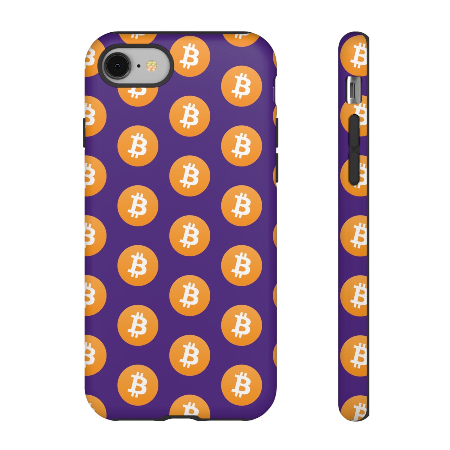 Phone Tough Cases - Bitcoin Purple Background