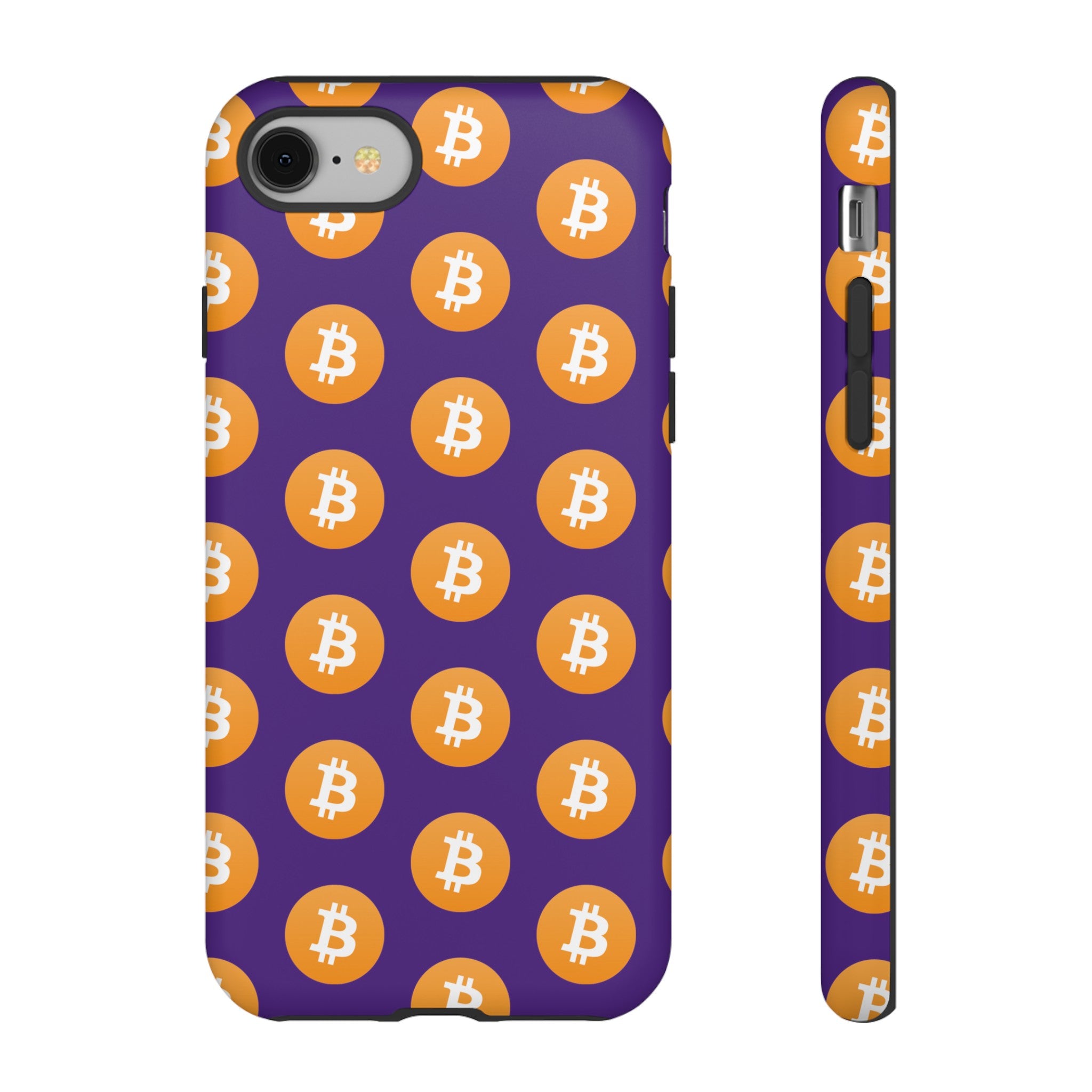 Phone Tough Cases - Bitcoin Purple Background