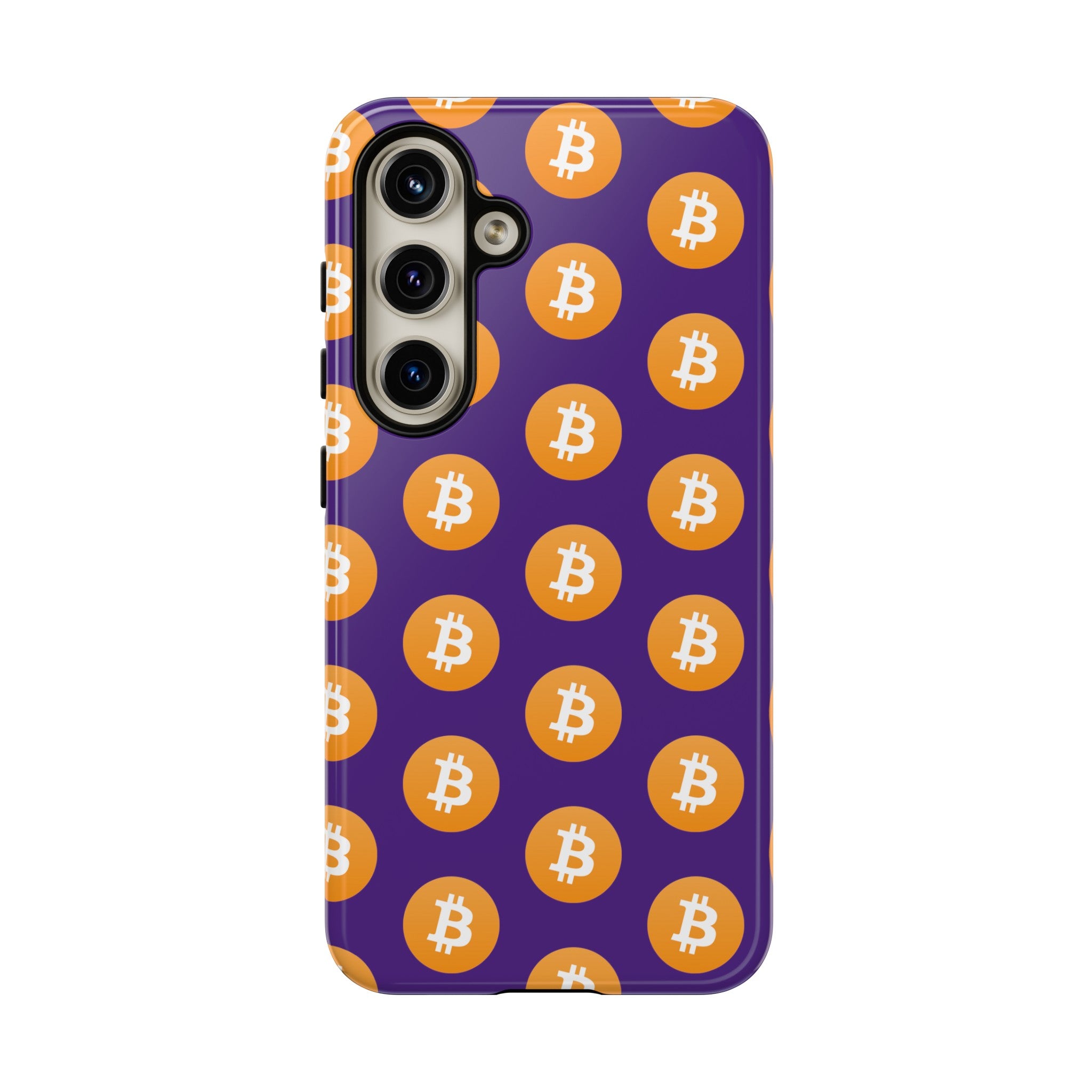Phone Tough Cases - Bitcoin Purple Background