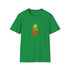 Irish green tshirt with flower pot growing orange bitcoin logo, with green leaves