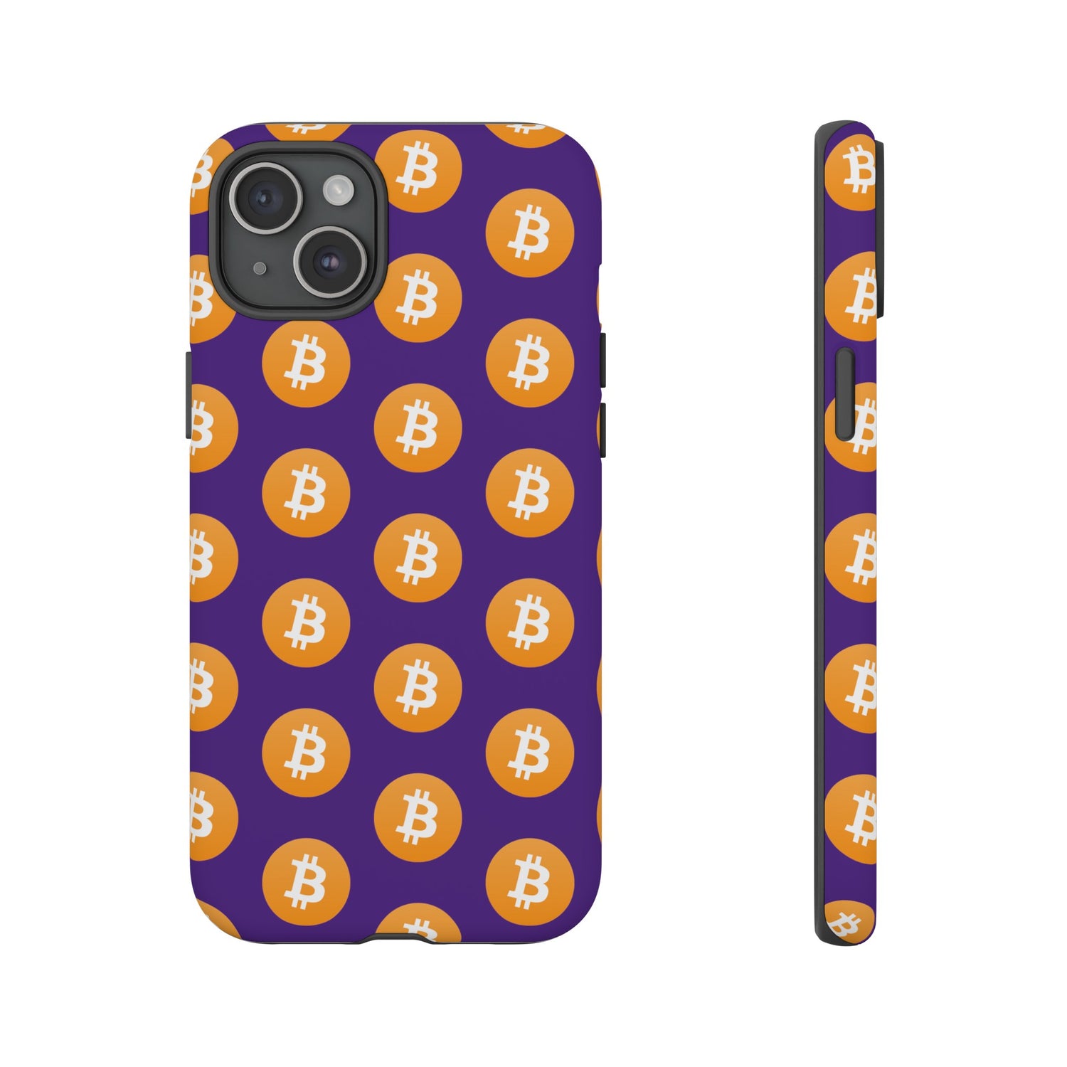 Phone Tough Cases - Bitcoin Purple Background