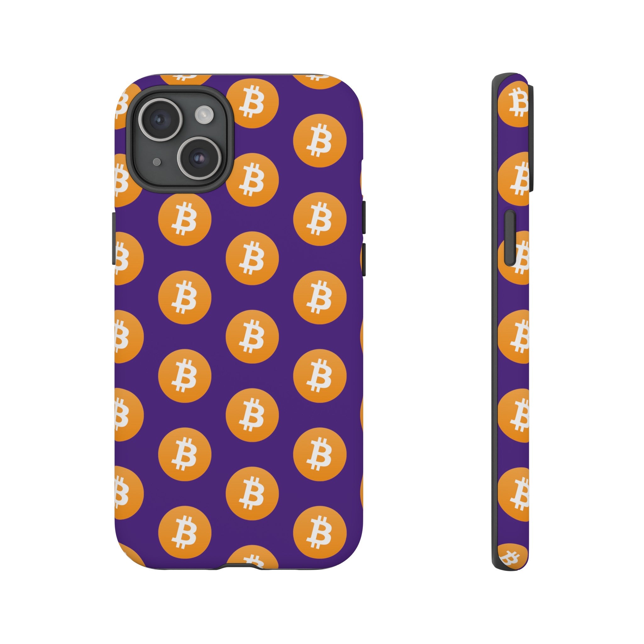 Phone Tough Cases - Bitcoin Purple Background