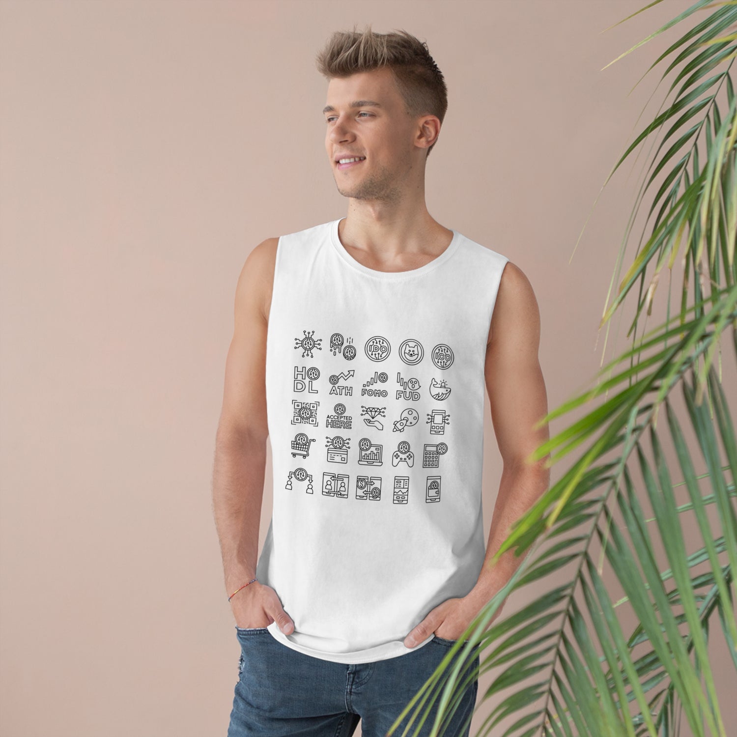 Muscle T-Shirt - Crypto Symbols