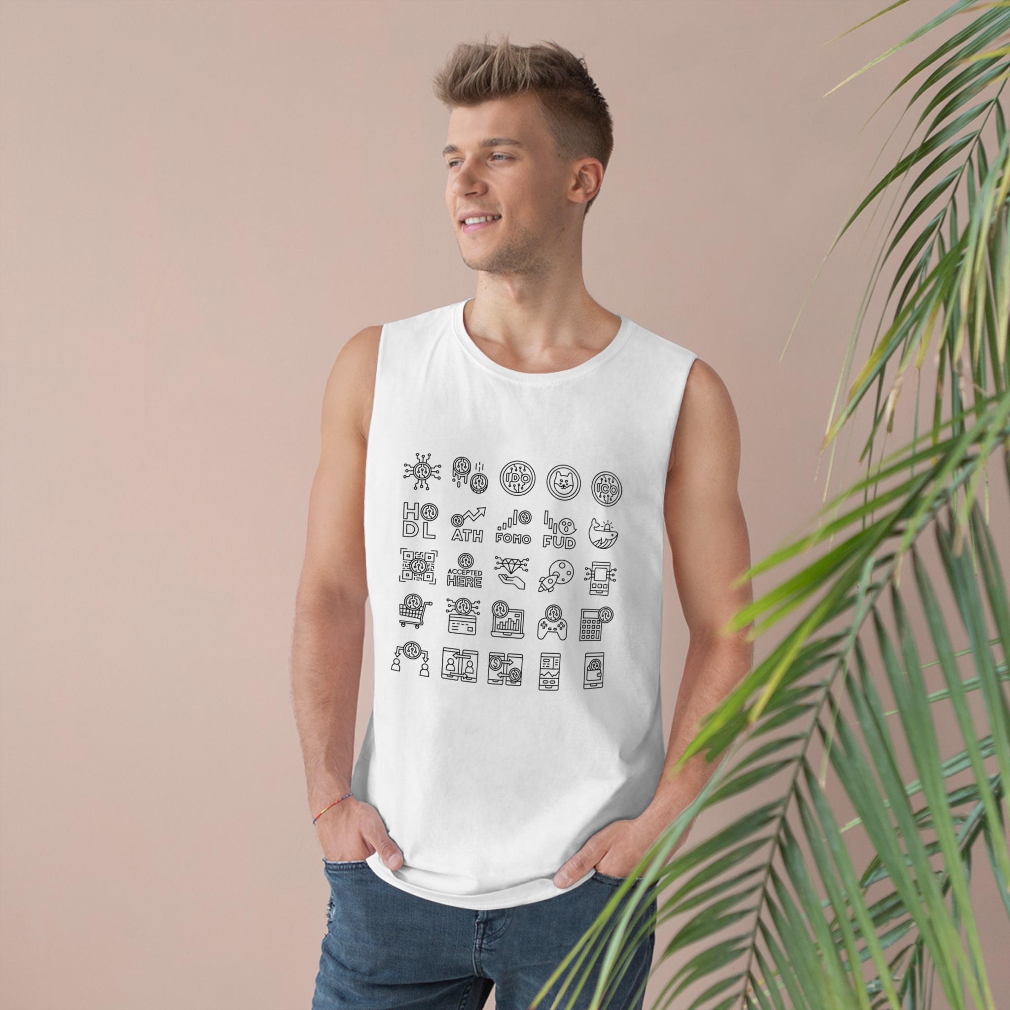 Muscle T-Shirt - Crypto Symbols