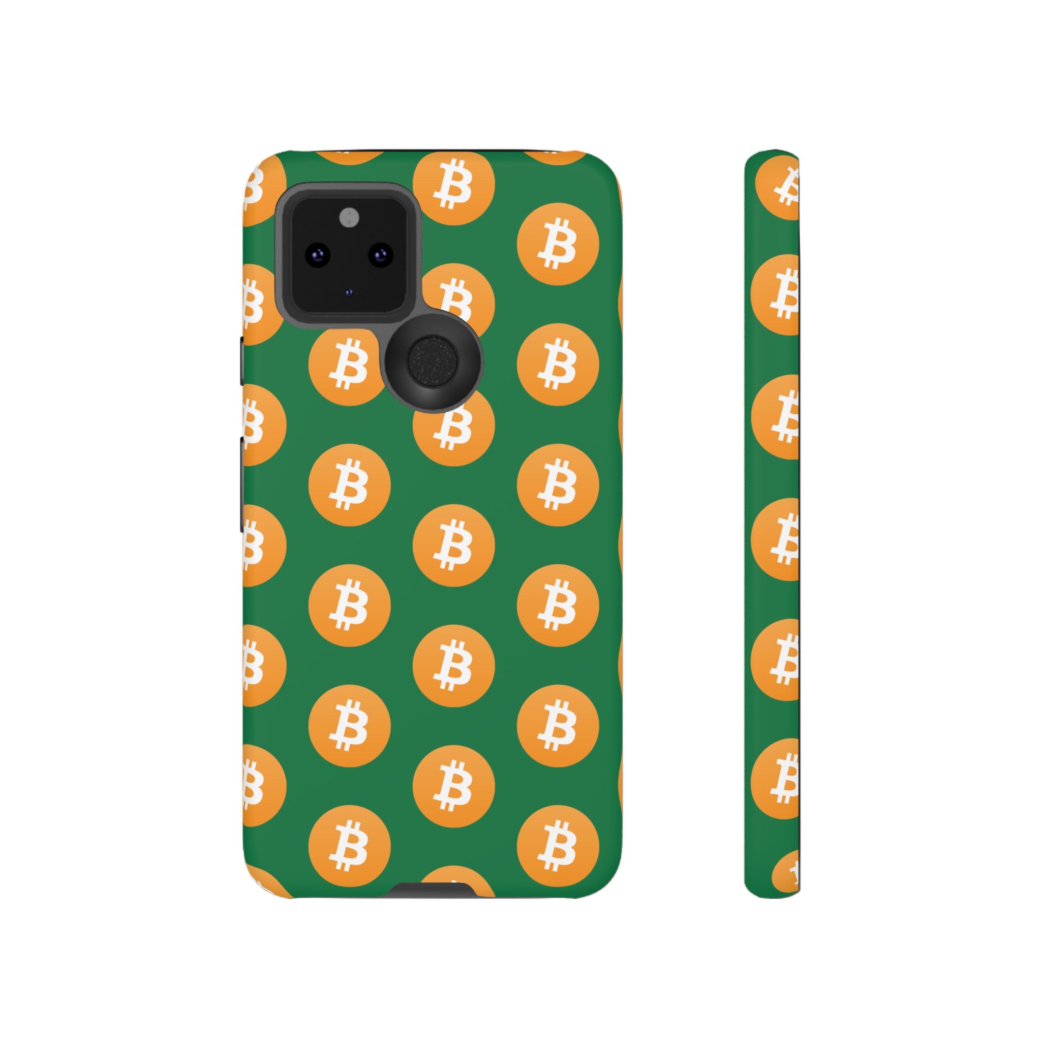 Phone Tough Case - Bitcoin Green Background
