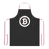 Bitcoin-themed black apron, great for cooking enthusiasts
