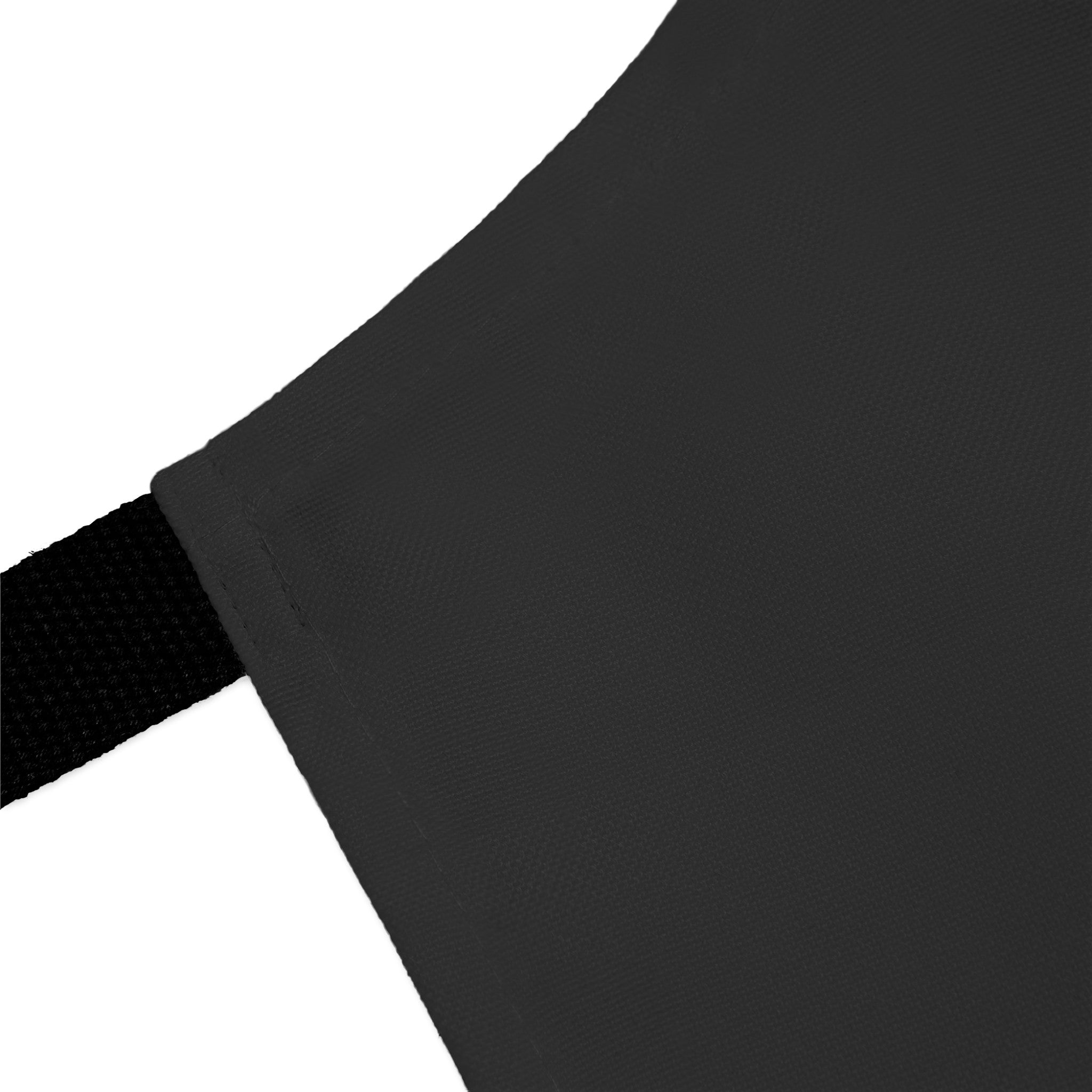 Apron with bitcoin logo close-up view of edges