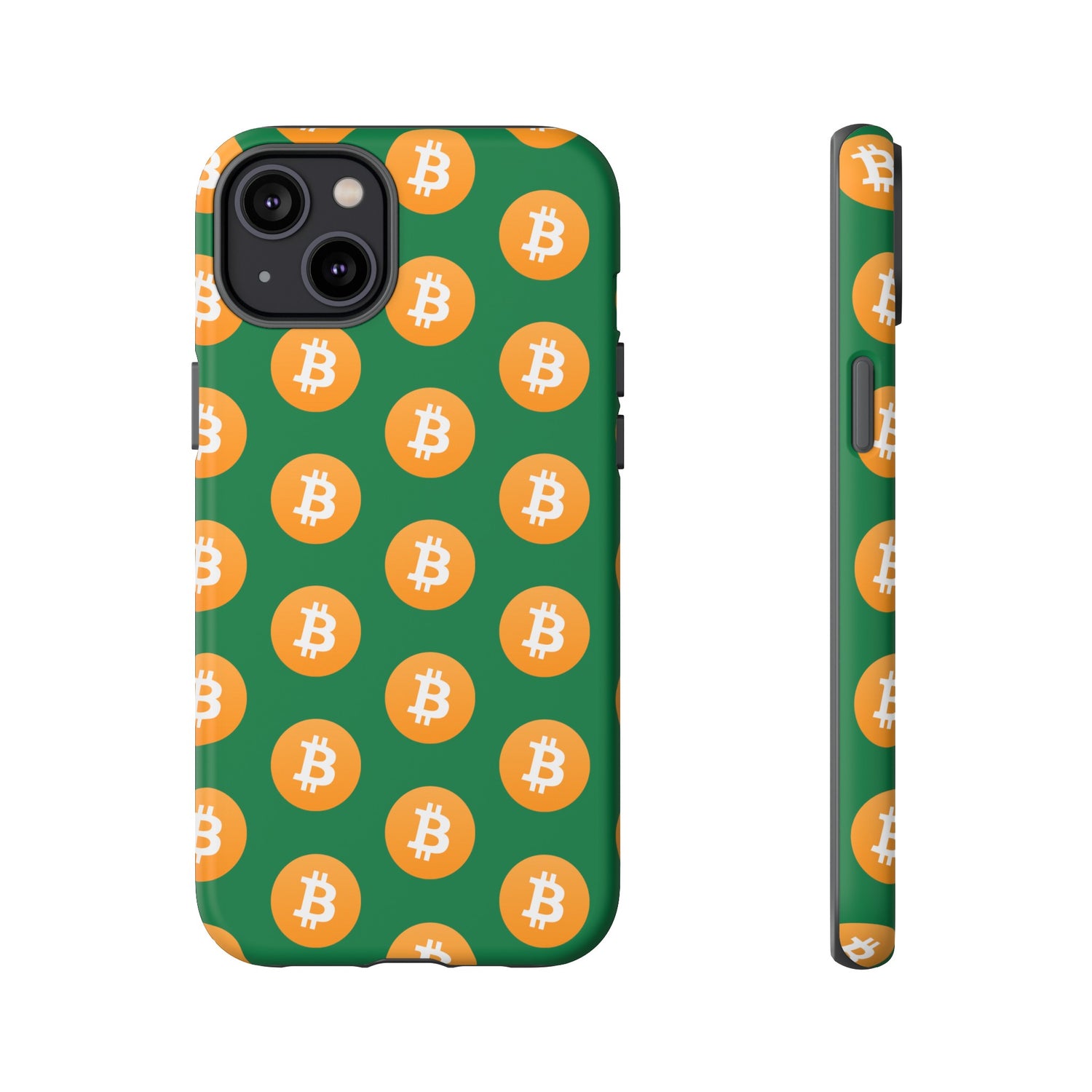 Phone Tough Case - Bitcoin Green Background