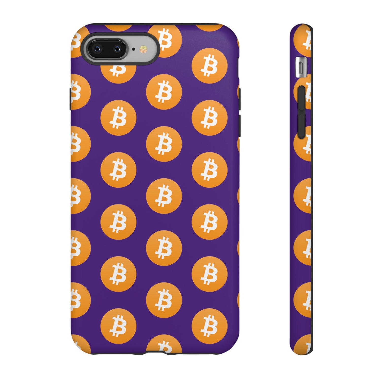 Phone Tough Cases - Bitcoin Purple Background