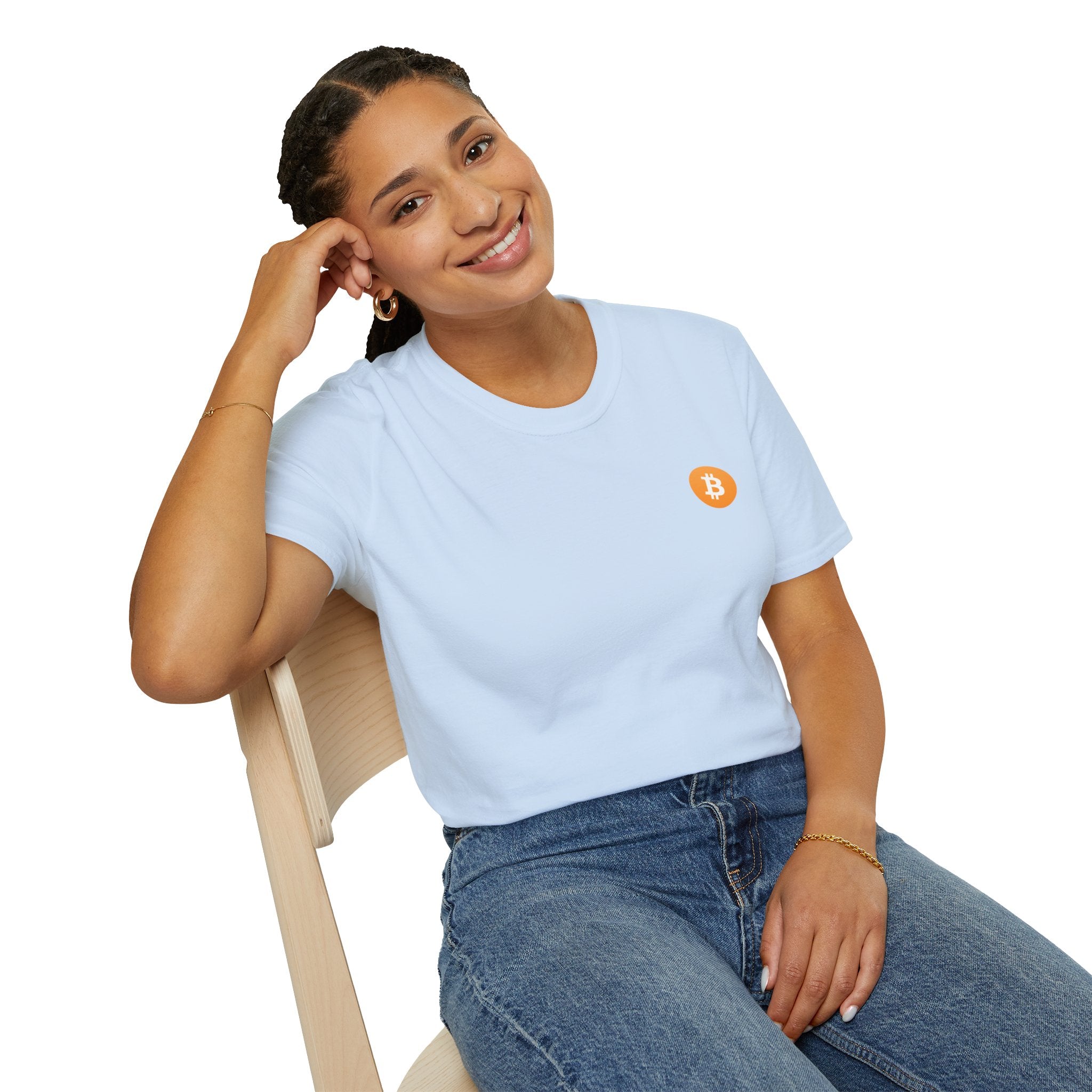 Bitcoin Logo Small - Cotton T-Shirt