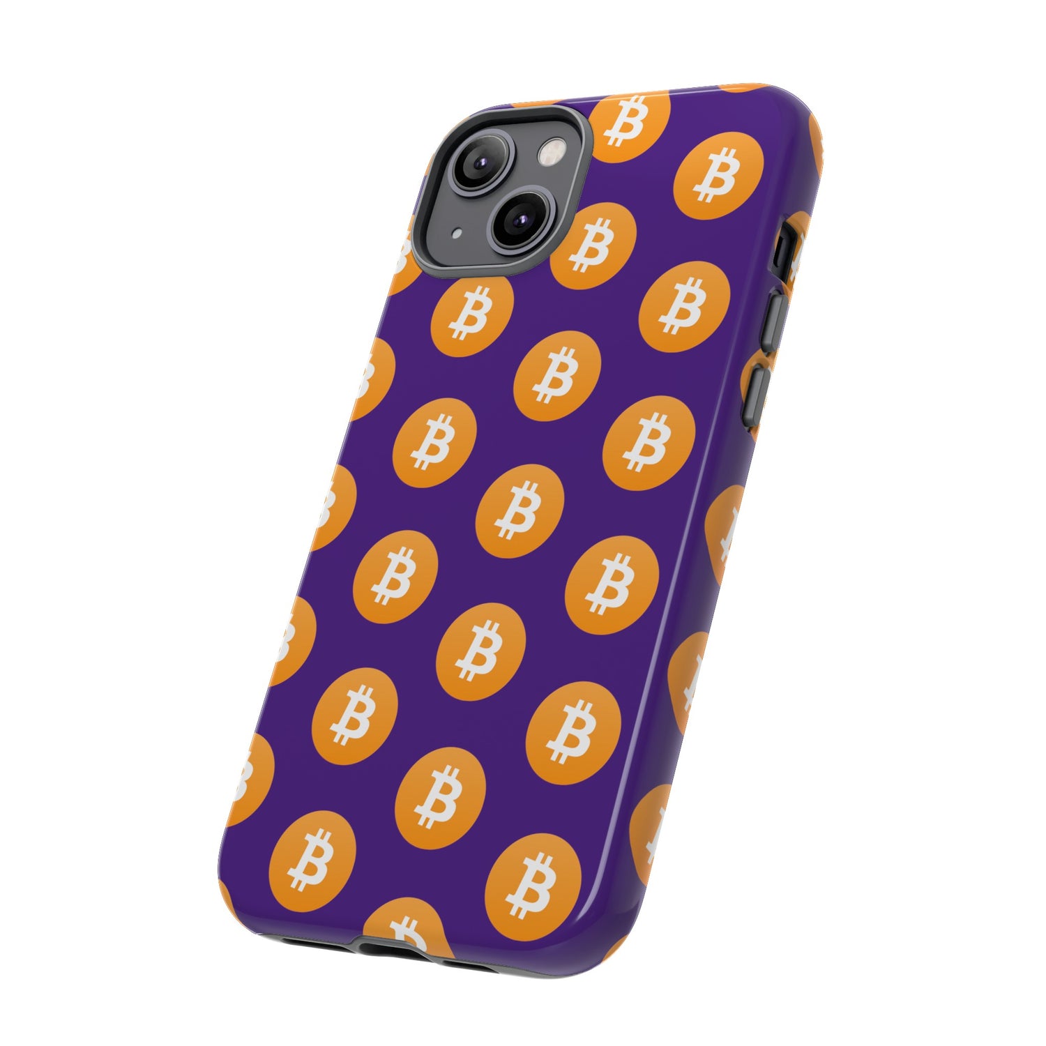 Phone Tough Cases - Bitcoin Purple Background