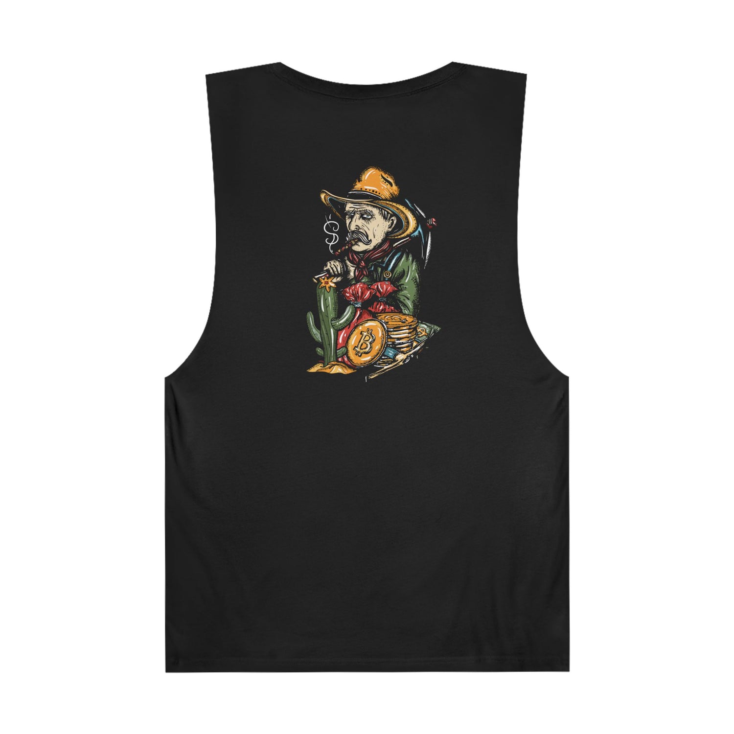 Muscle T-Shirt - Smoking Bitcoin Man