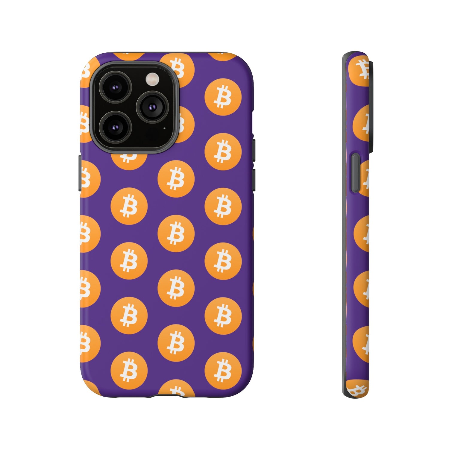 Phone Tough Cases - Bitcoin Purple Background