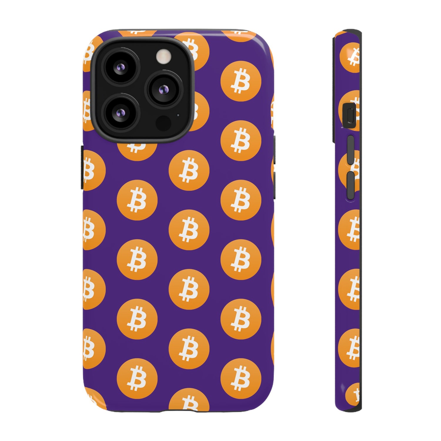 Phone Tough Cases - Bitcoin Purple Background