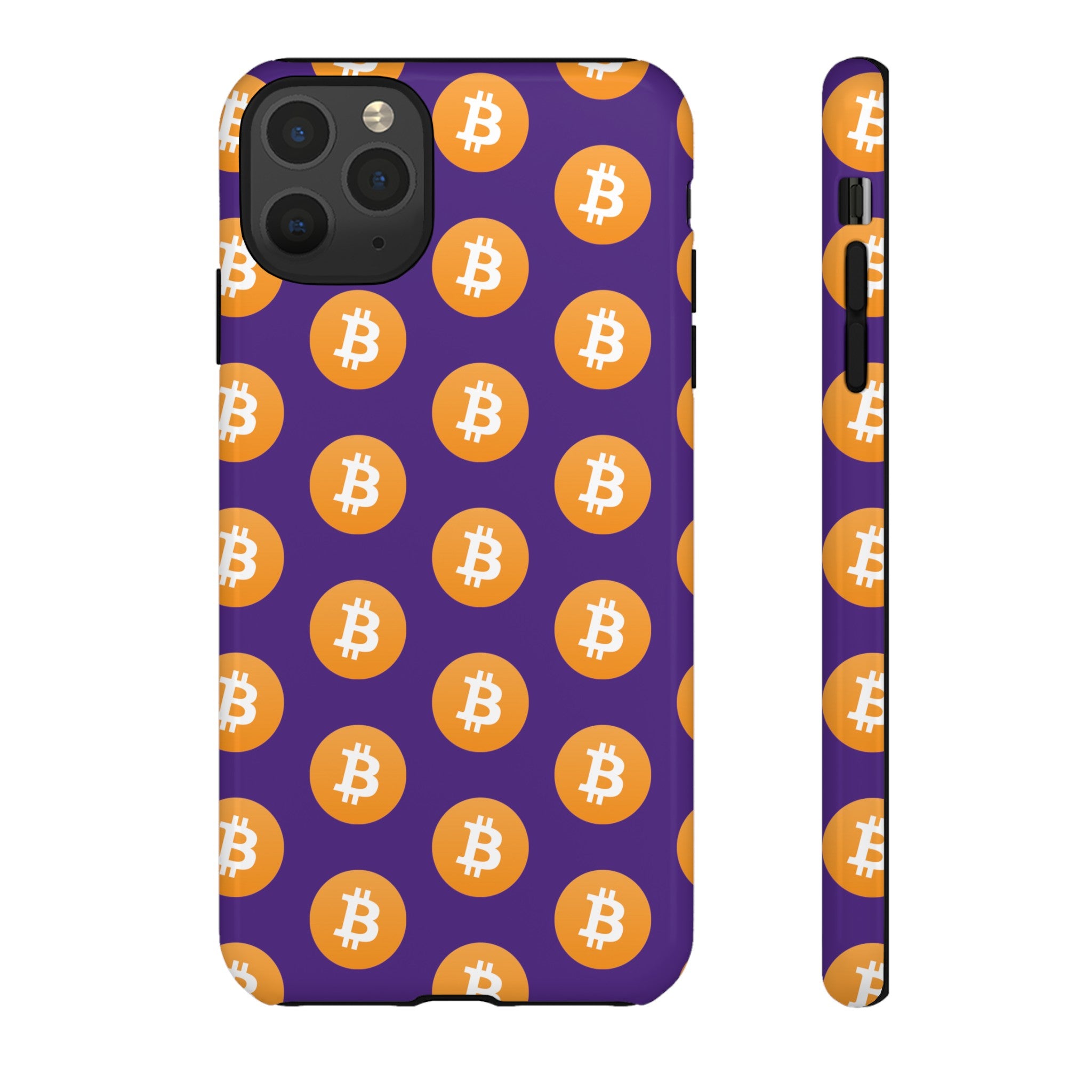 Phone Tough Cases - Bitcoin Purple Background
