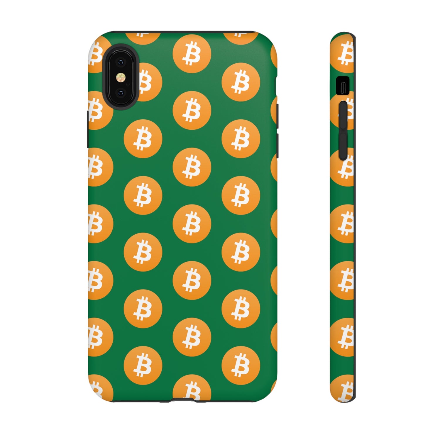 Phone Tough Case - Bitcoin Green Background
