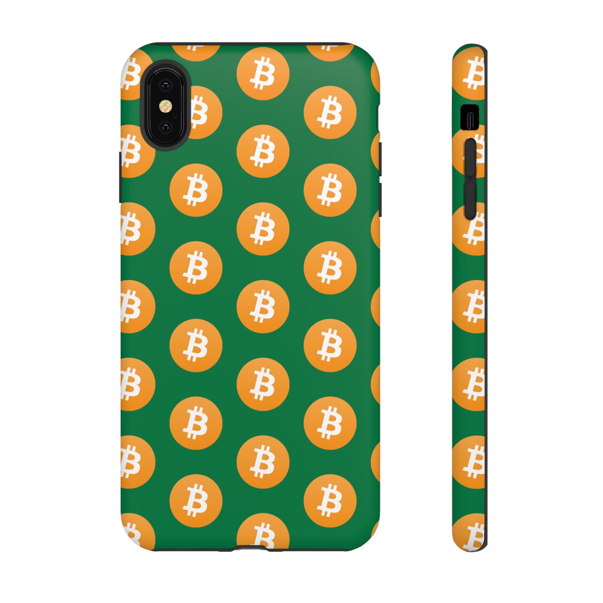 Phone Tough Case - Bitcoin Green Background