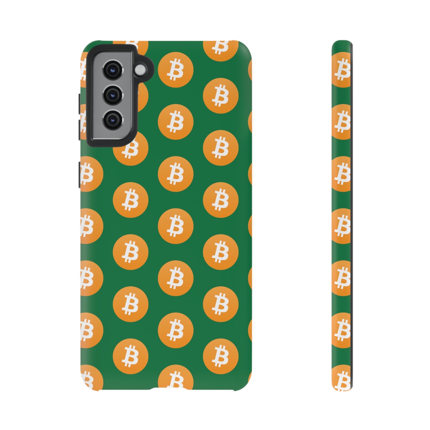 Phone Tough Case - Bitcoin Green Background