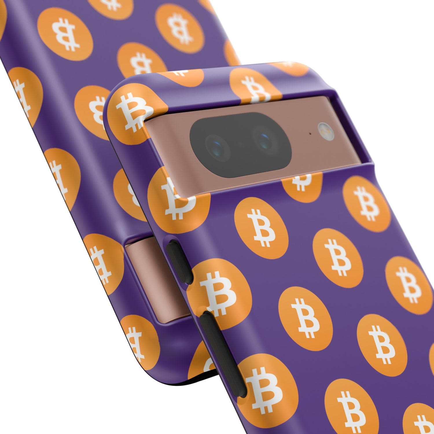 Phone Tough Cases - Bitcoin Purple Background