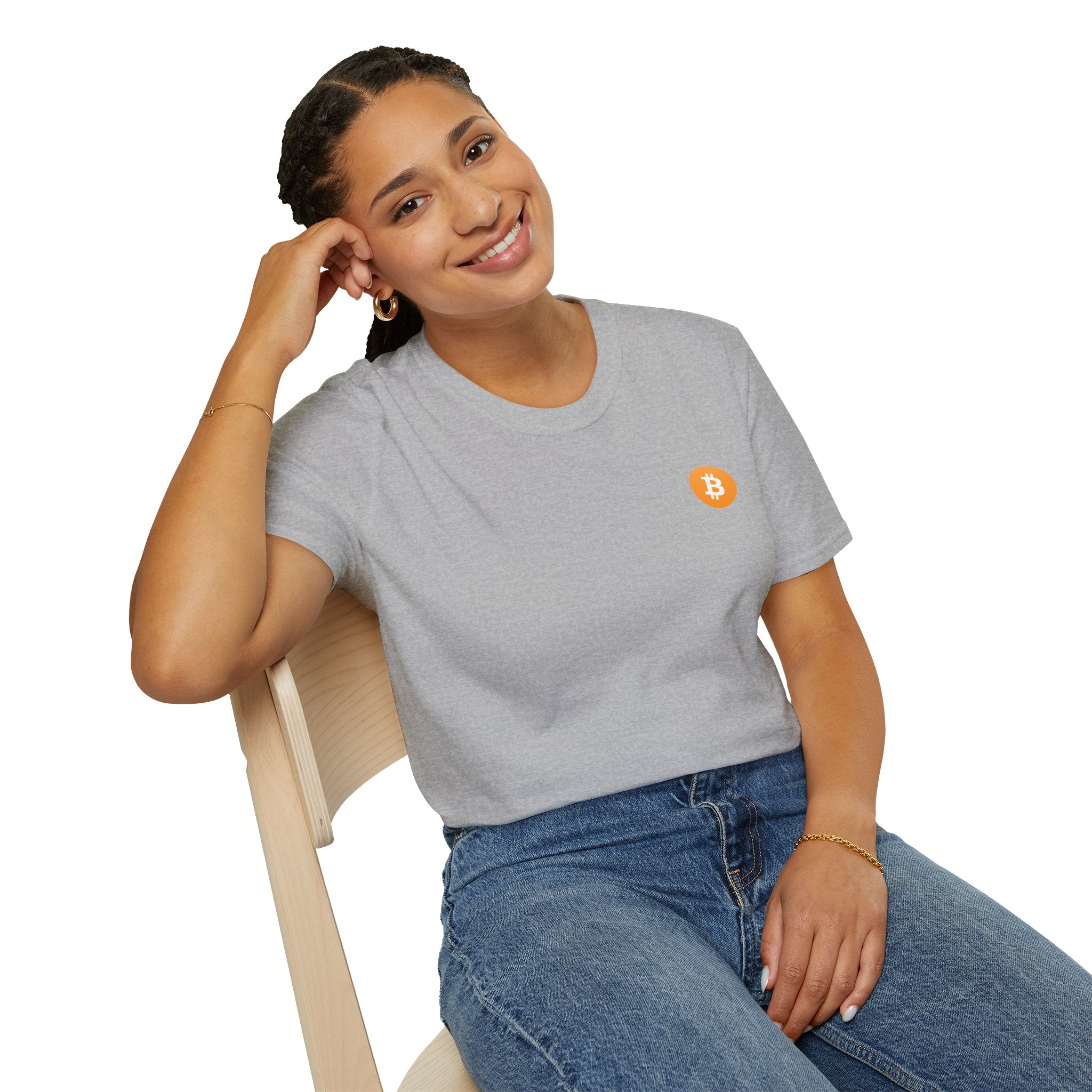Bitcoin Logo Small - Cotton T-Shirt
