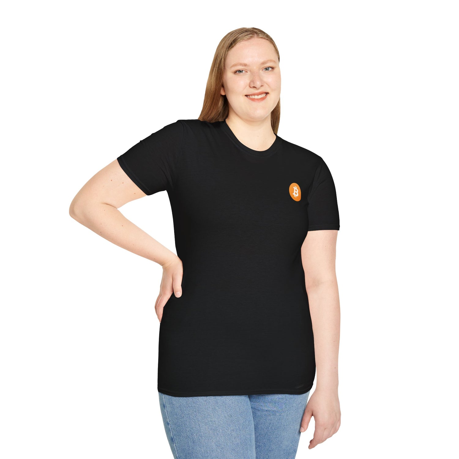 Bitcoin Logo Small - Cotton T-Shirt