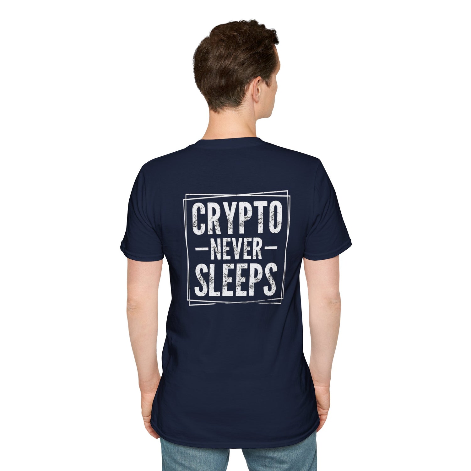 Crypto Never Sleeps (Back) T-Shirt