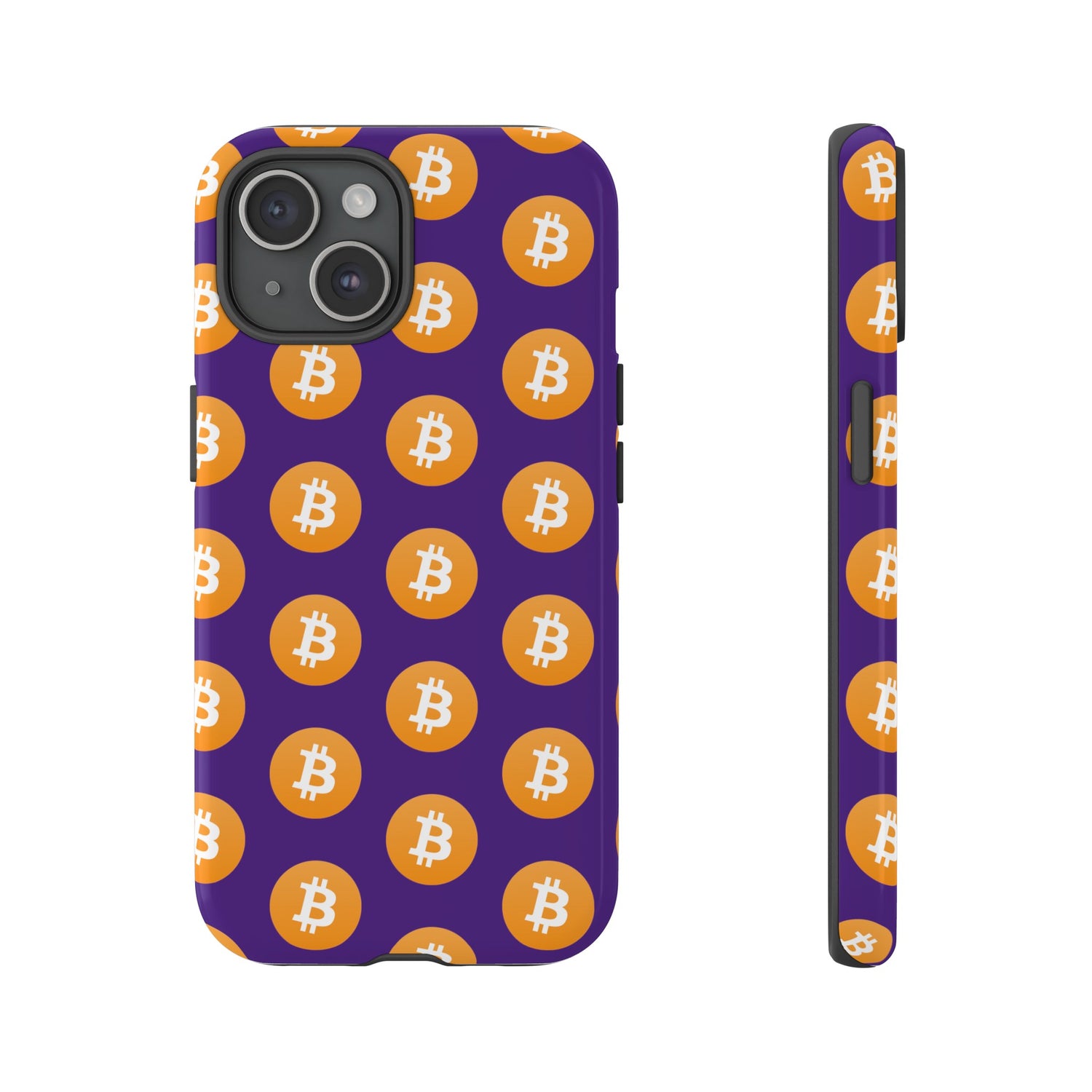 Phone Tough Cases - Bitcoin Purple Background