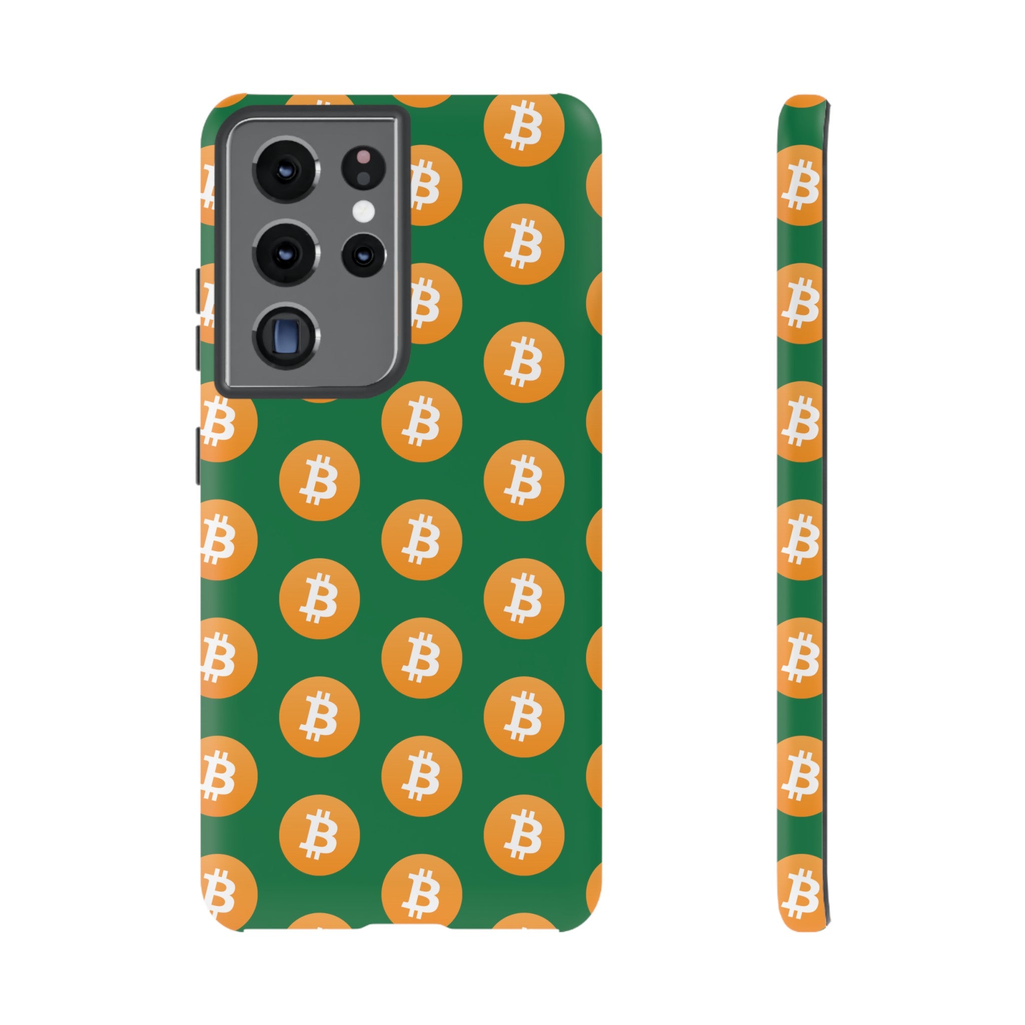 Phone Tough Case - Bitcoin Green Background